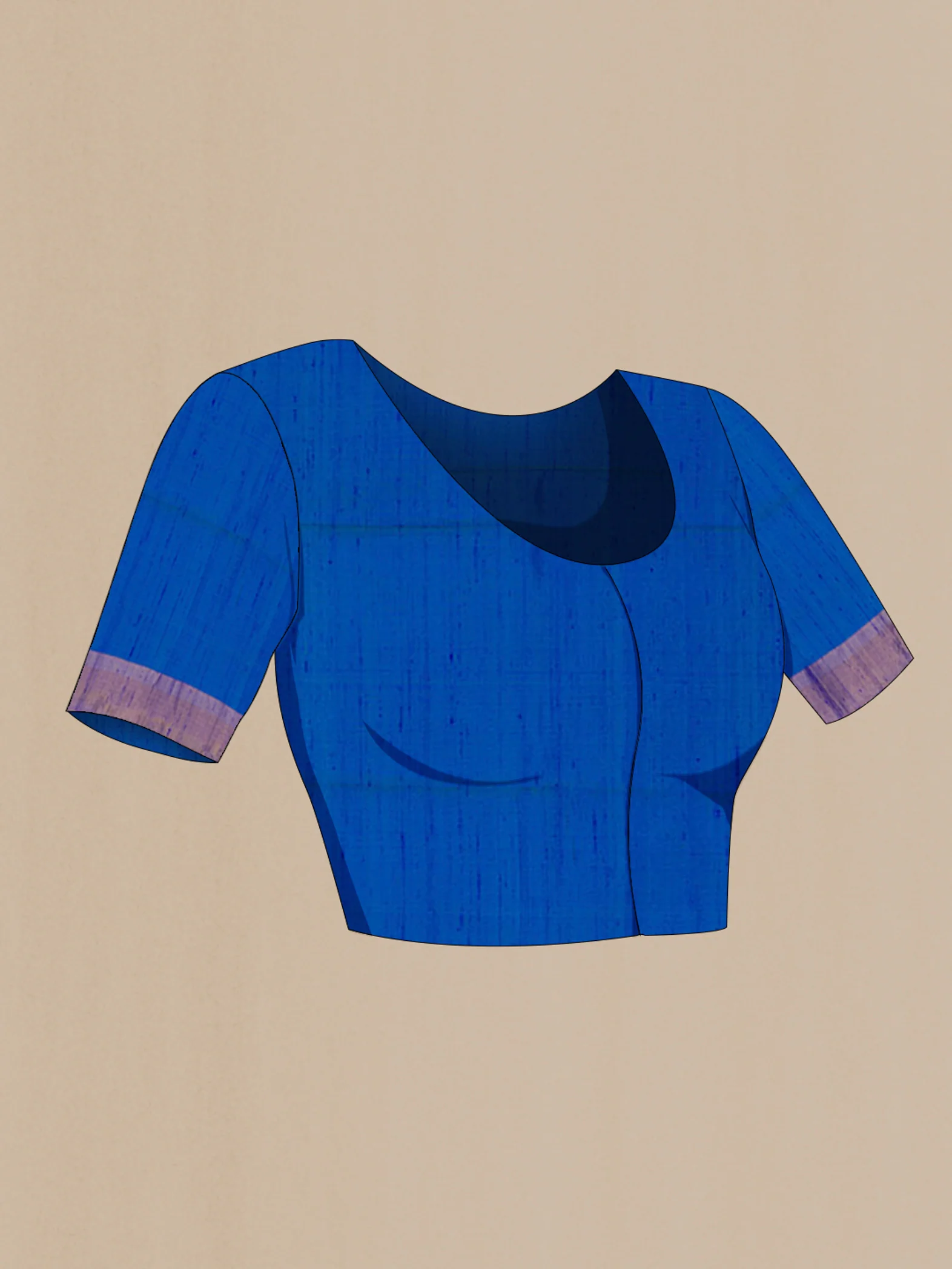 Blue Soft Silk Saree - Image 4
