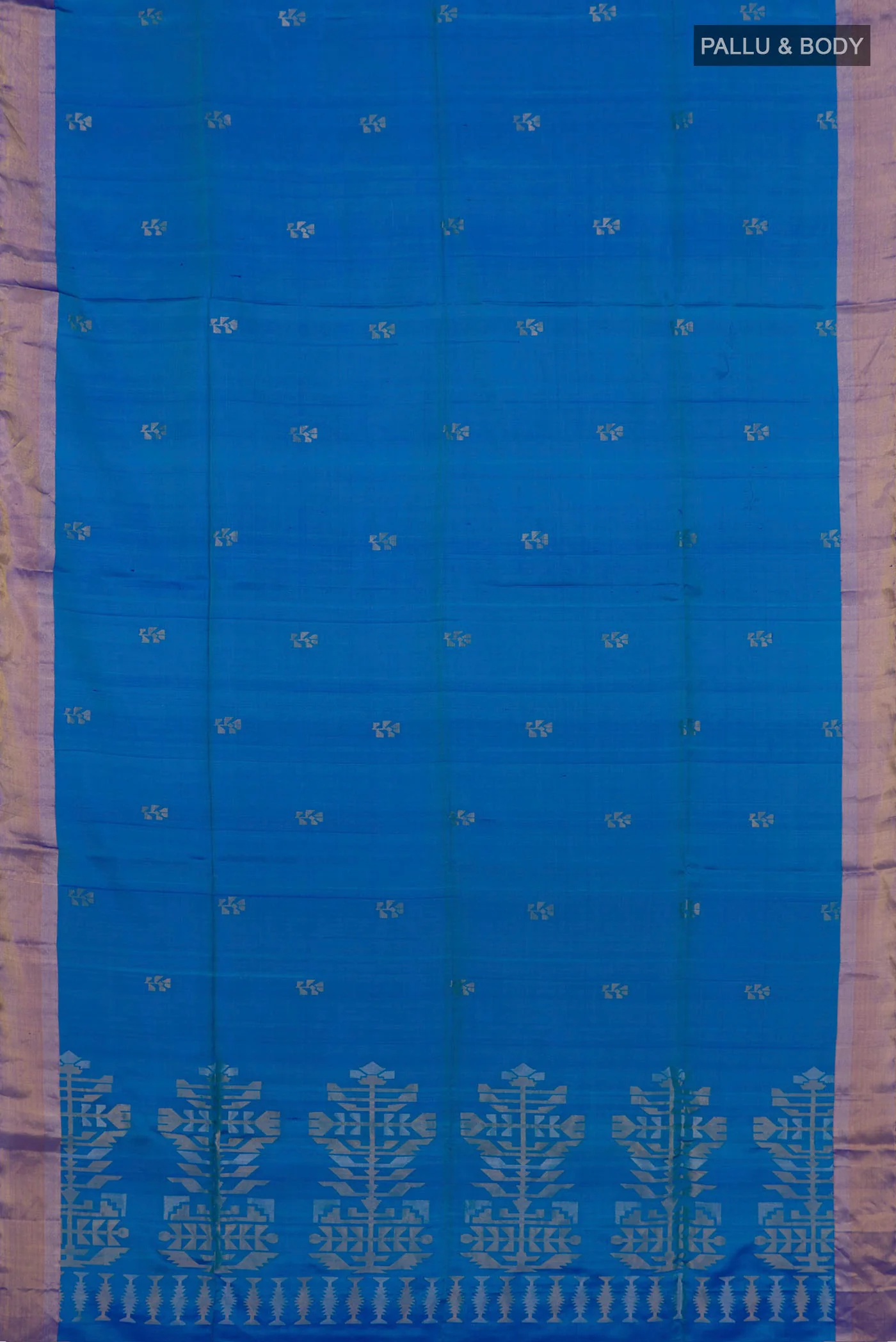 Blue Soft Silk Saree - Image 5