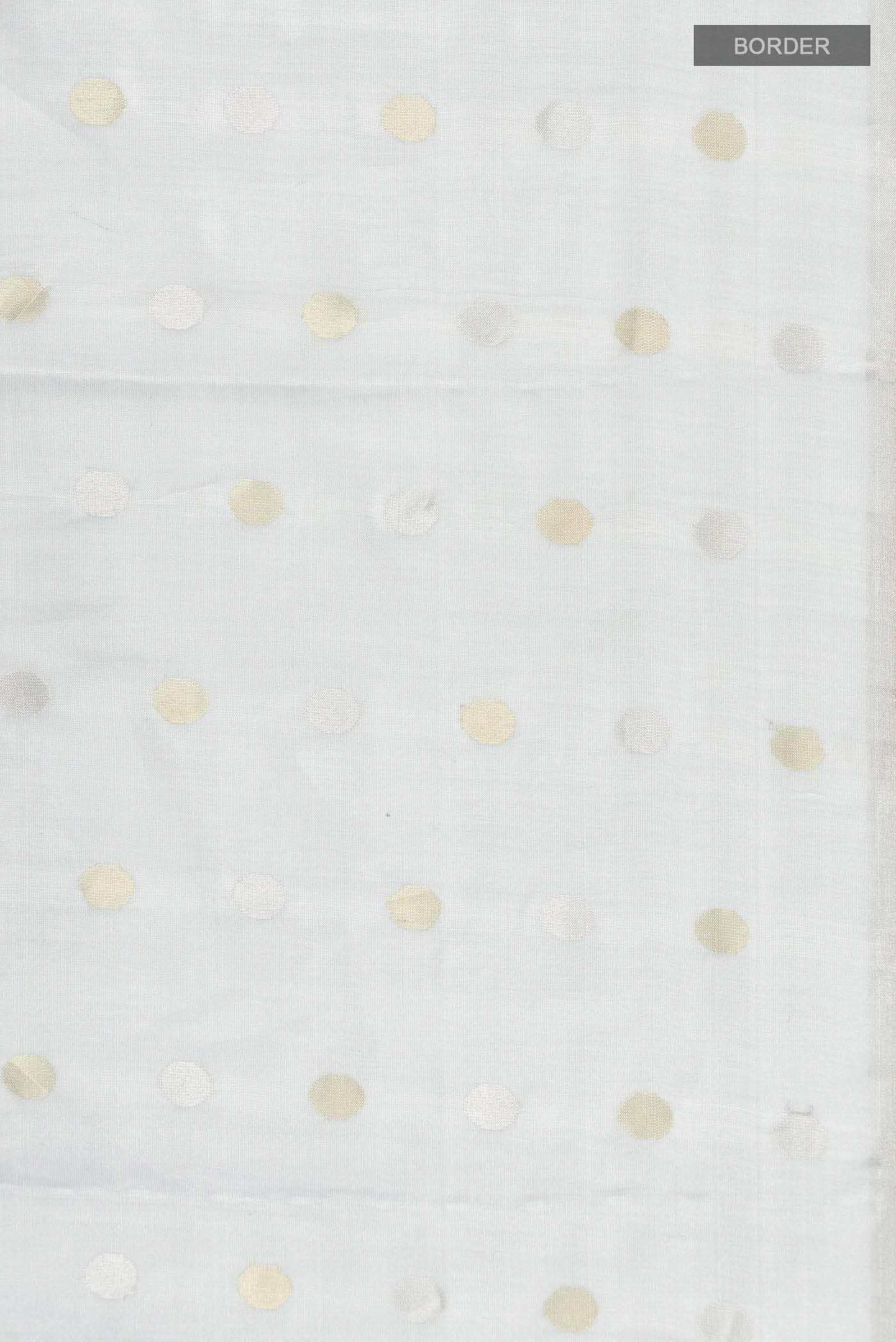 Light Blue Chanderi Tissue Silk Saree - Image 5