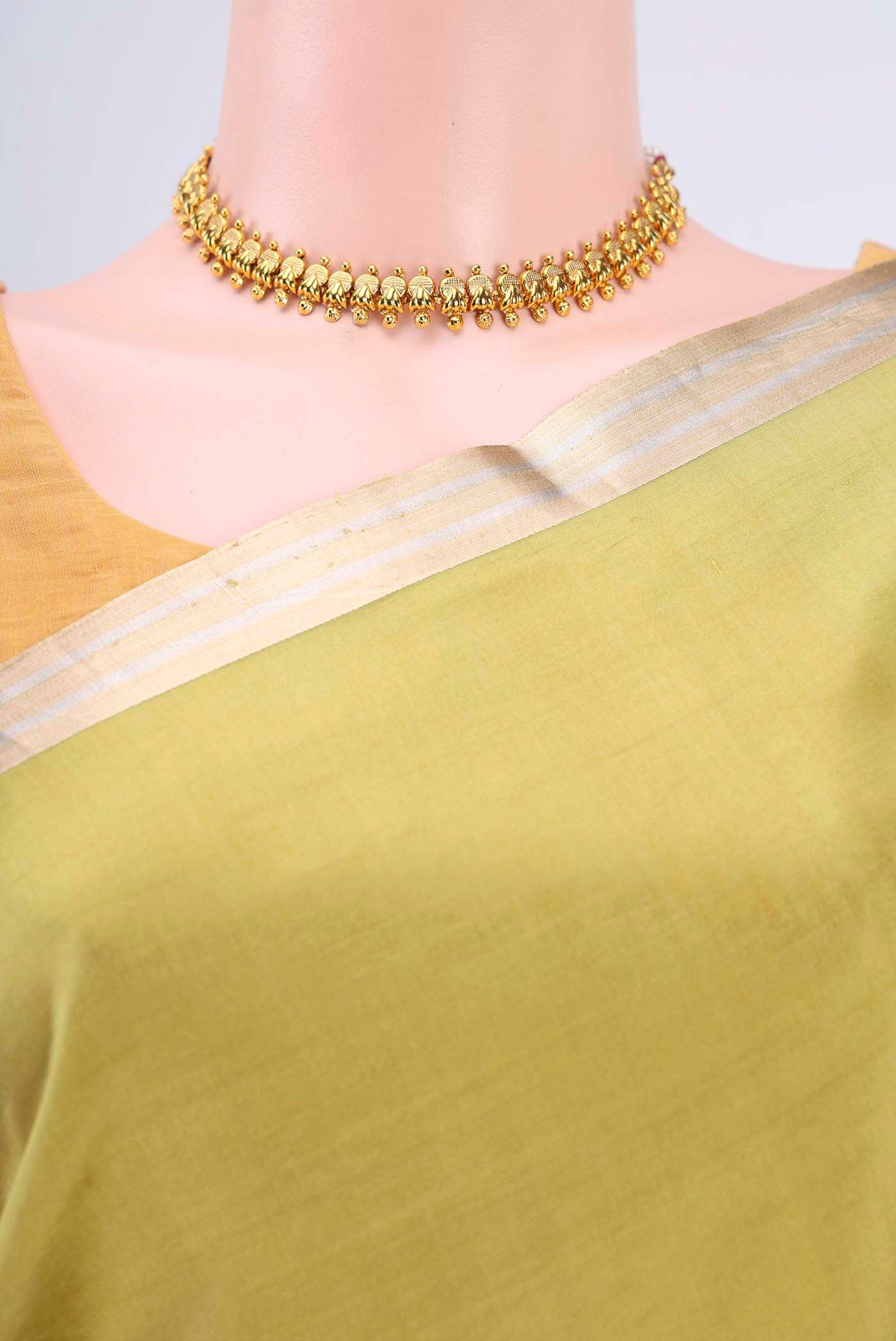 Light Green Banarasi Katan Silk Saree - Image 2