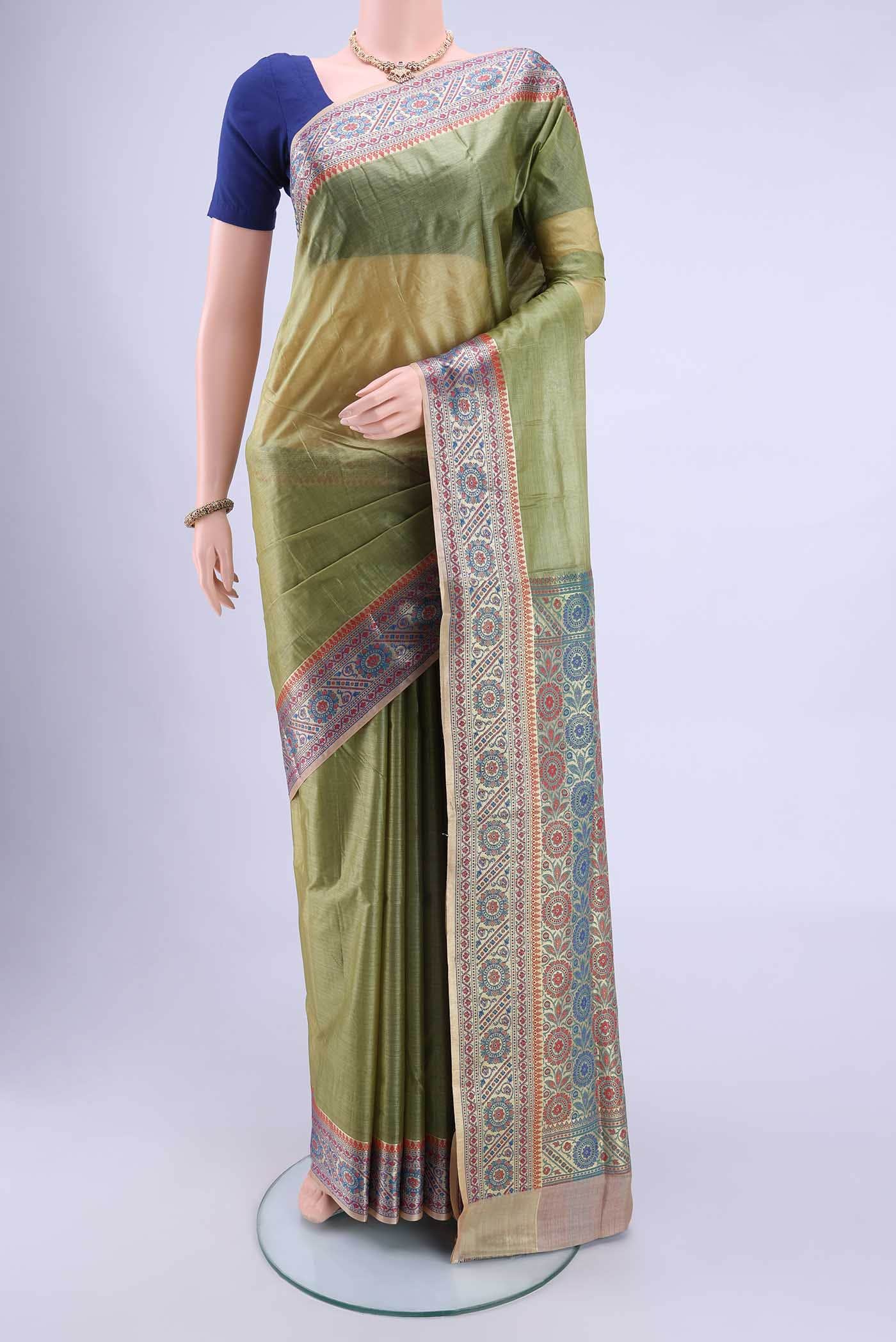 Light Green Banarasi Silk Saree