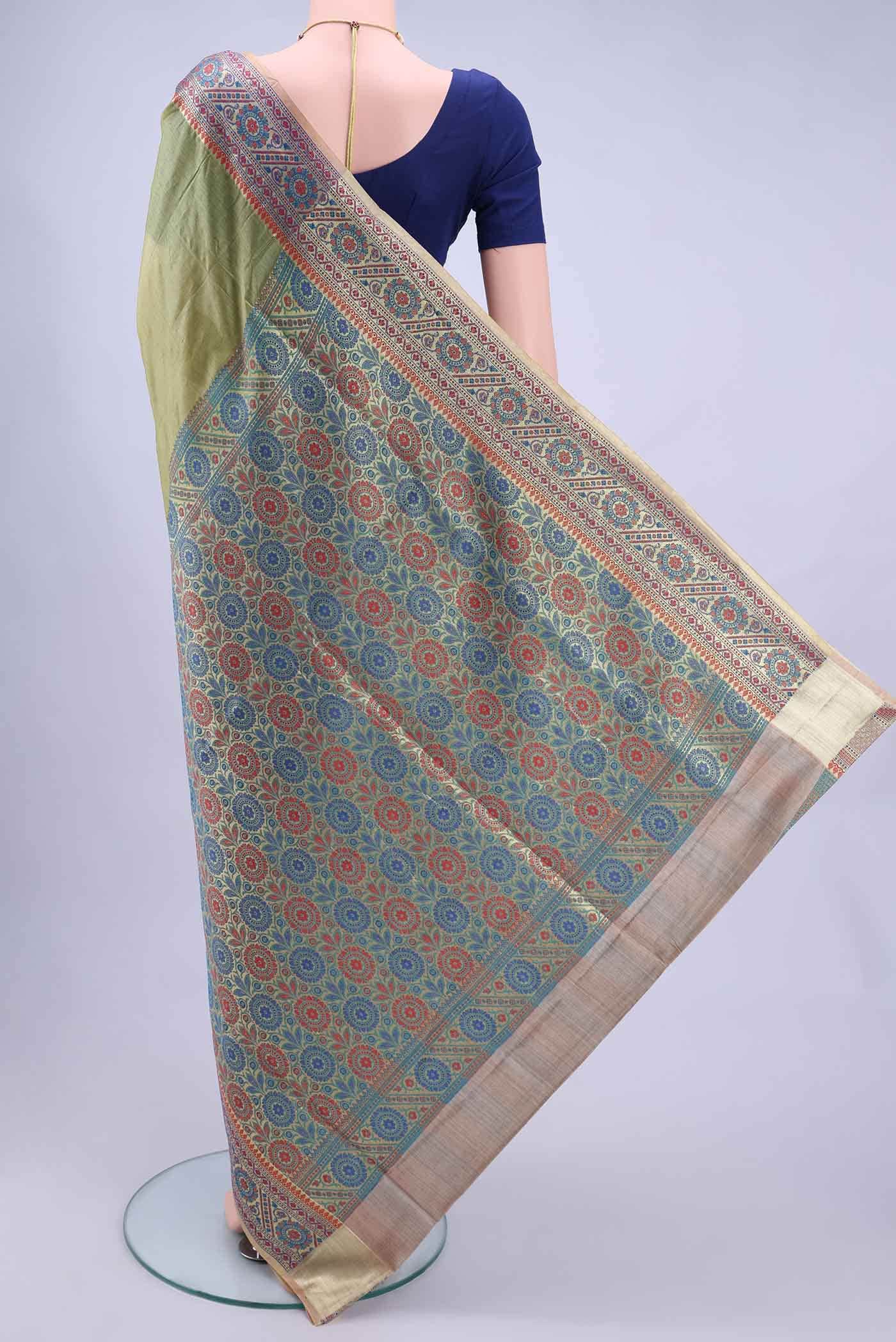Light Green Banarasi Silk Saree - Image 2