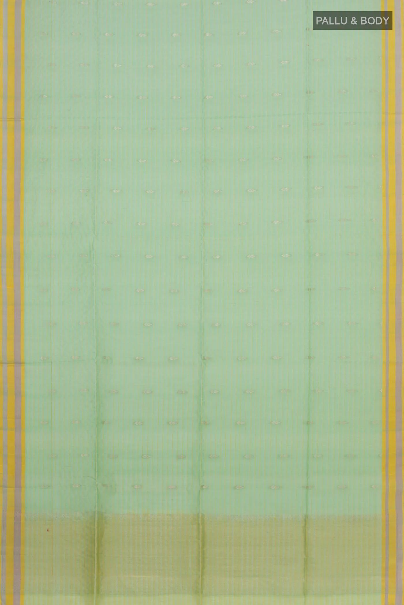 Mint Green Coimbatore Silk Cotton Saree - Image 5