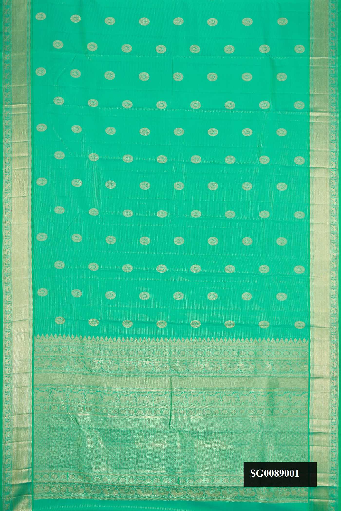 Light Green Dual Tone Kanchipuram Silk Saree