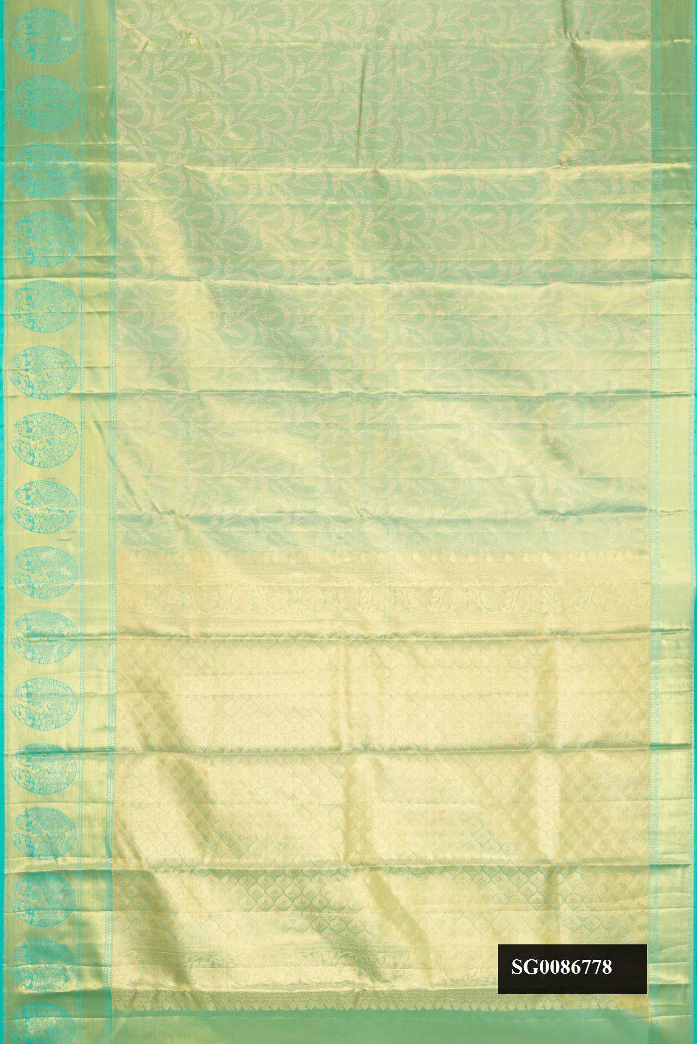 Light Green Dual Tone Kanchipuram Tissue Silk Saree