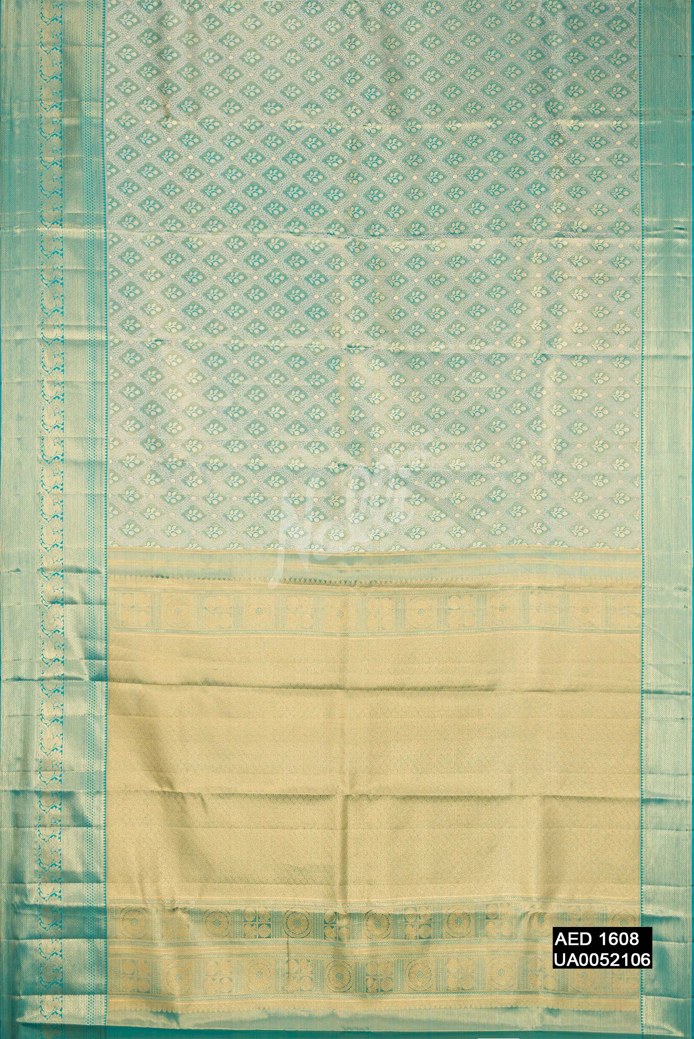 Light Green Dual Tone Kanchipuram Tissue Silk Saree