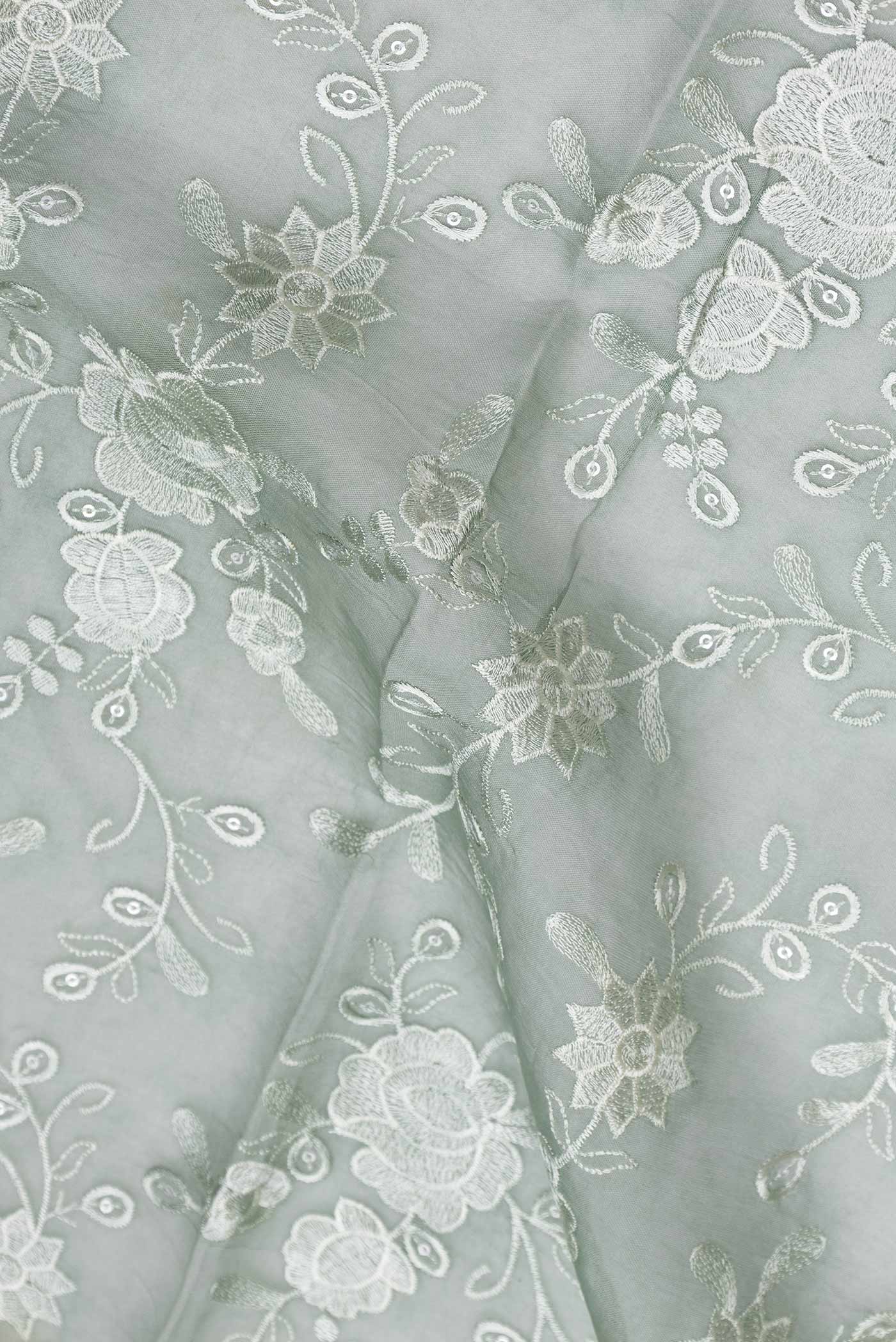 Grey Organza Silk Saree - Image 2