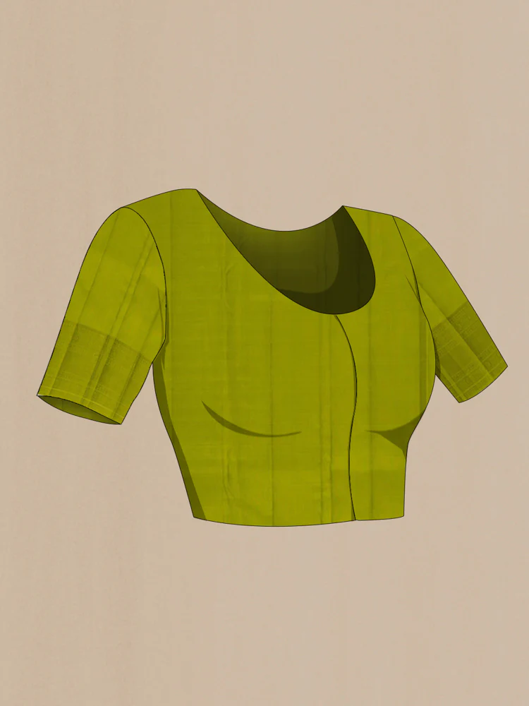 Light Green Kanchipuram Silk Saree - Image 4