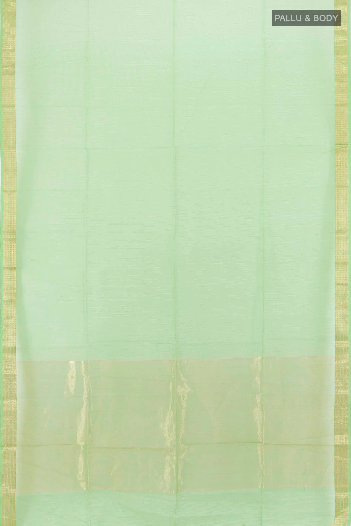 Light Green Maheshwari Silk Cotton Saree - Image 5