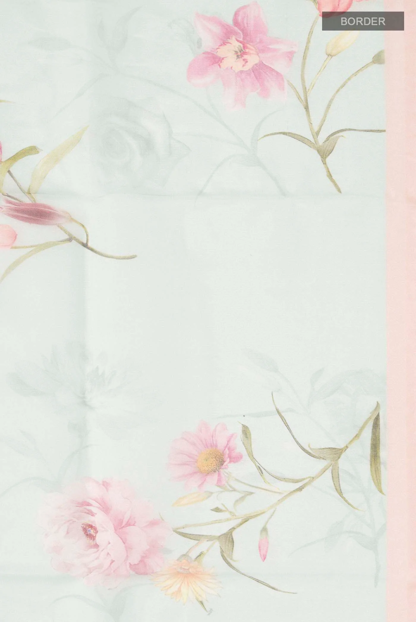 Light Green Organza Silk Saree - Image 3