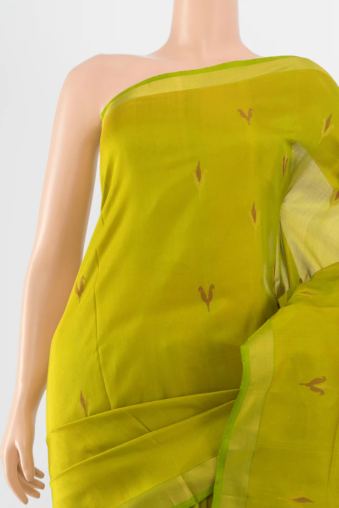 Green Uppada Silk Saree - Image 2