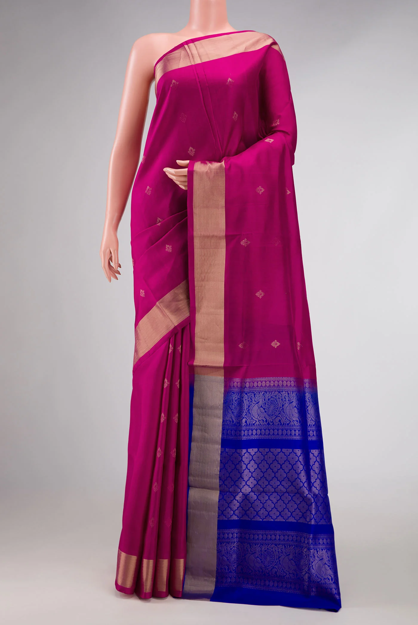 Light Magenta Dual Tone Soft Silk Saree