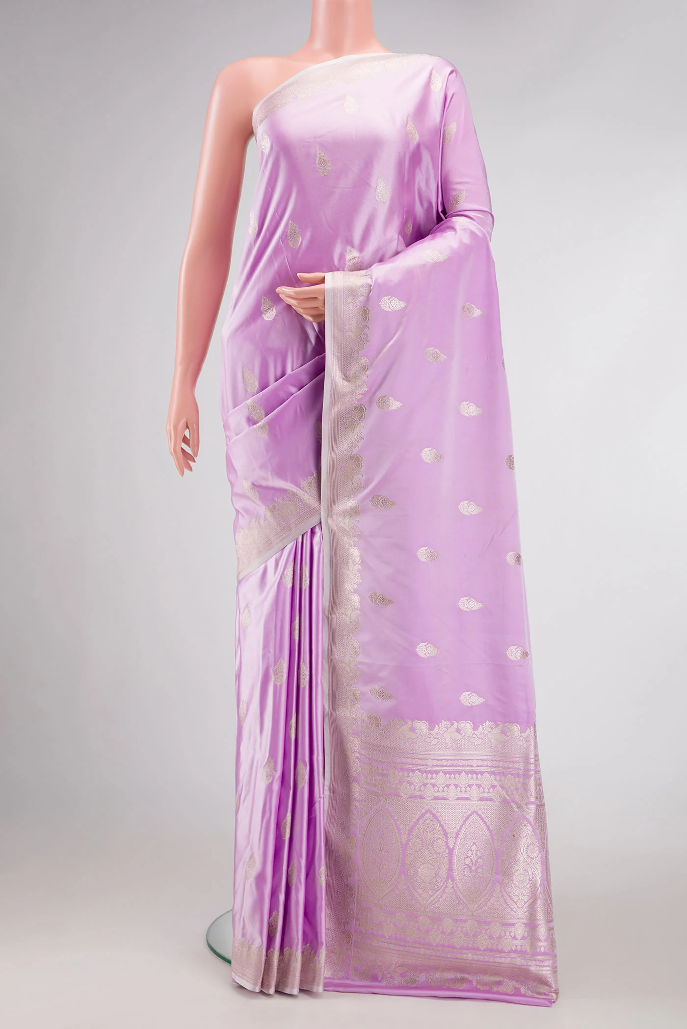 Lilac Blended Banarasi Silk Saree