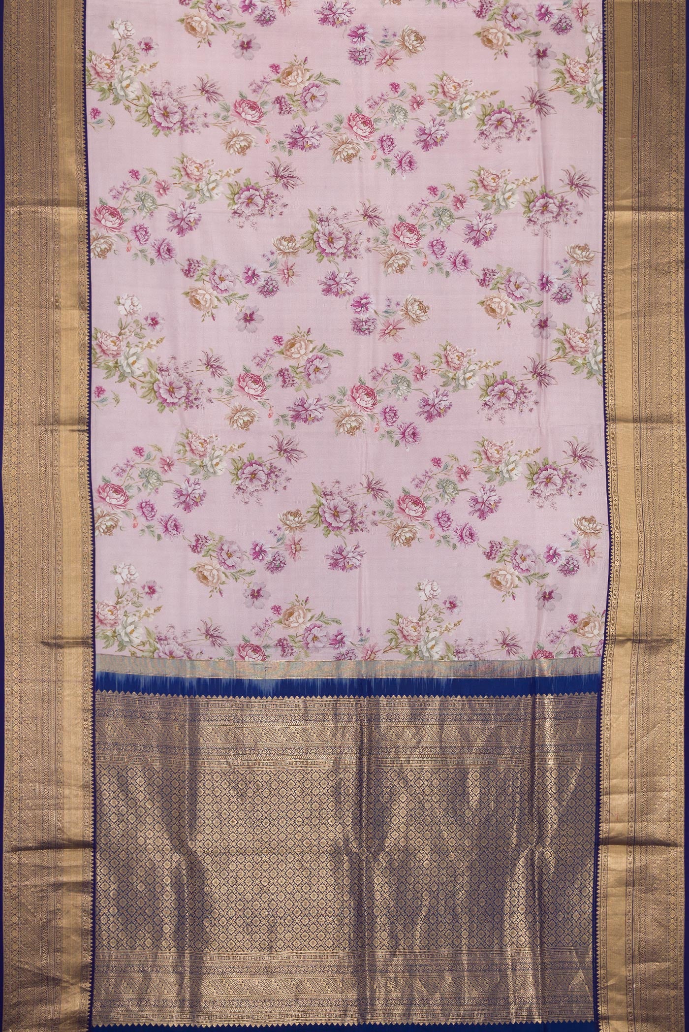 Lilac Kanchipuram Silk Saree - Image 6