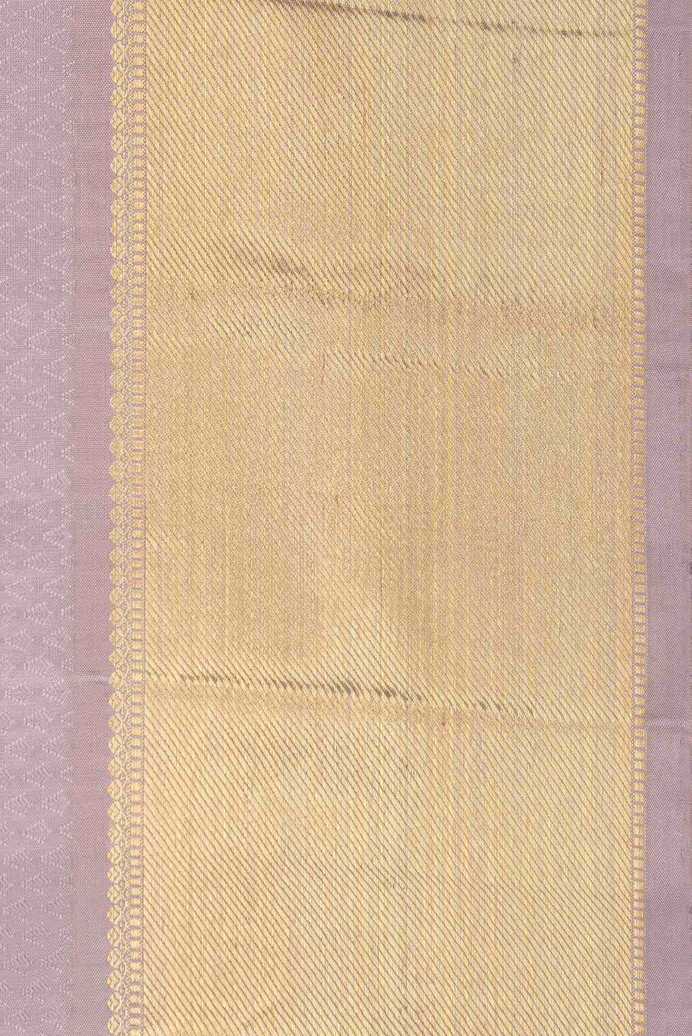Pure Silk Pure Zari Lilac Kanchipuram Saree - Image 6