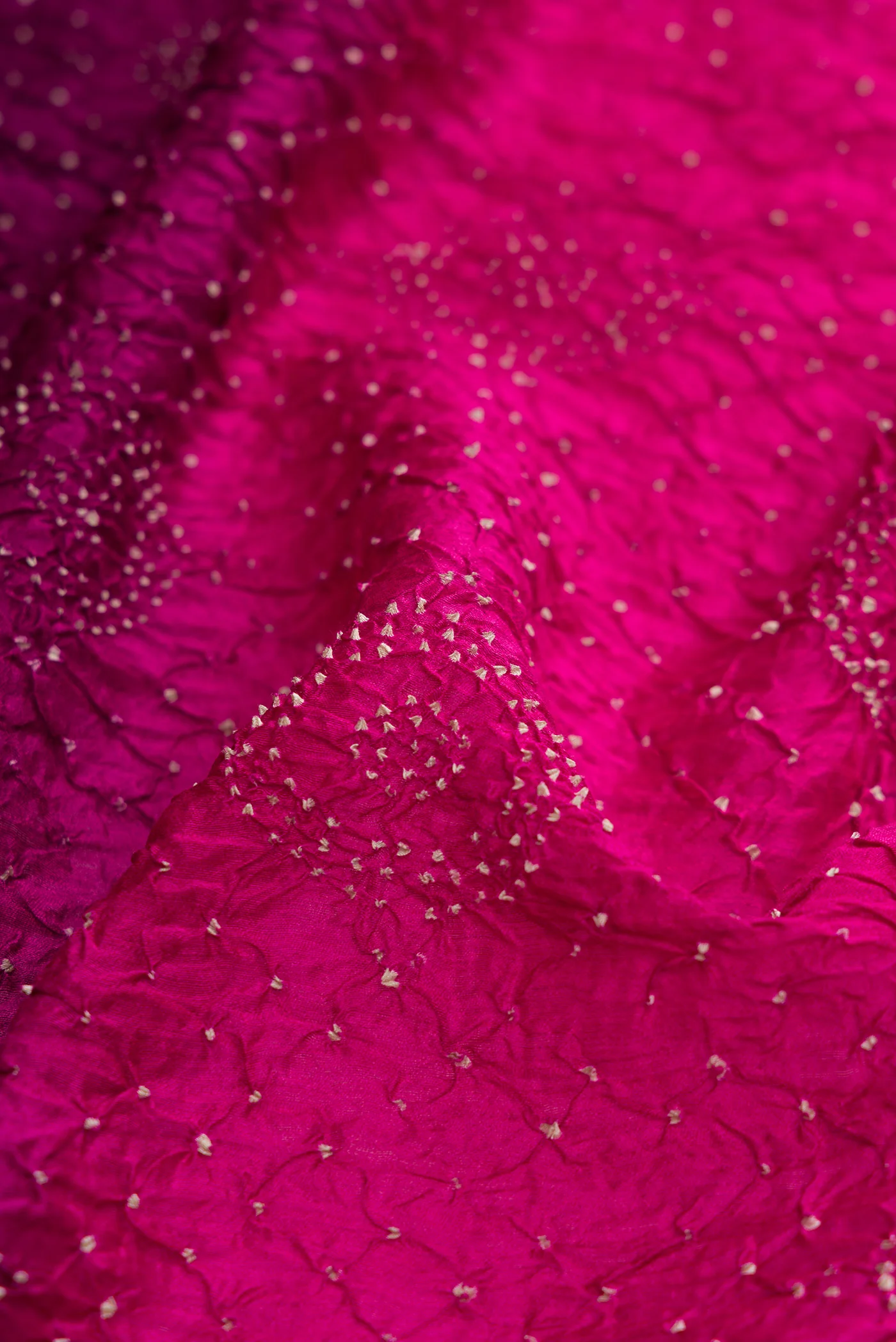 Multi Color Bandhani Silk Saree - Image 2