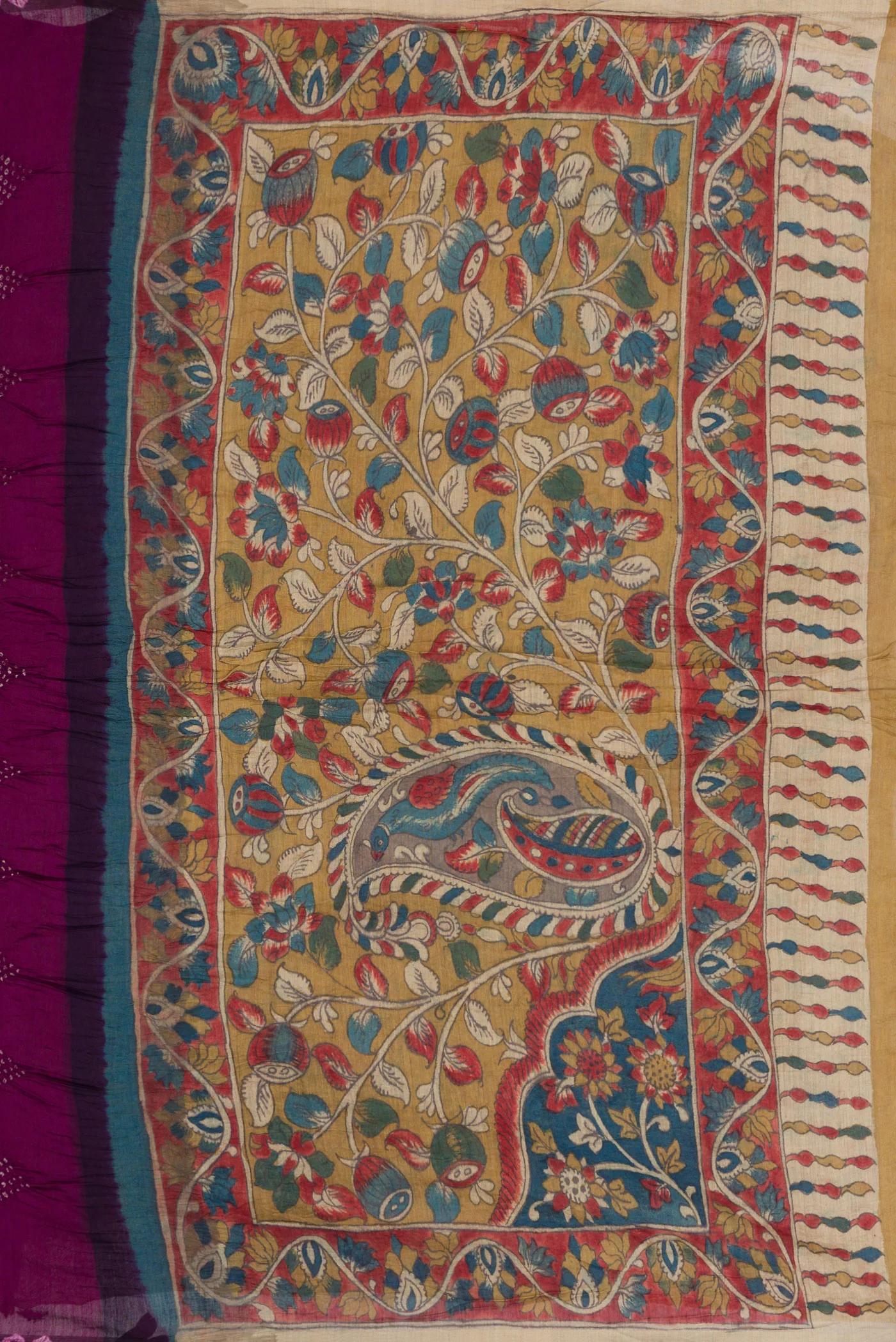 Multi Color Bandhani Silk Saree - Image 7