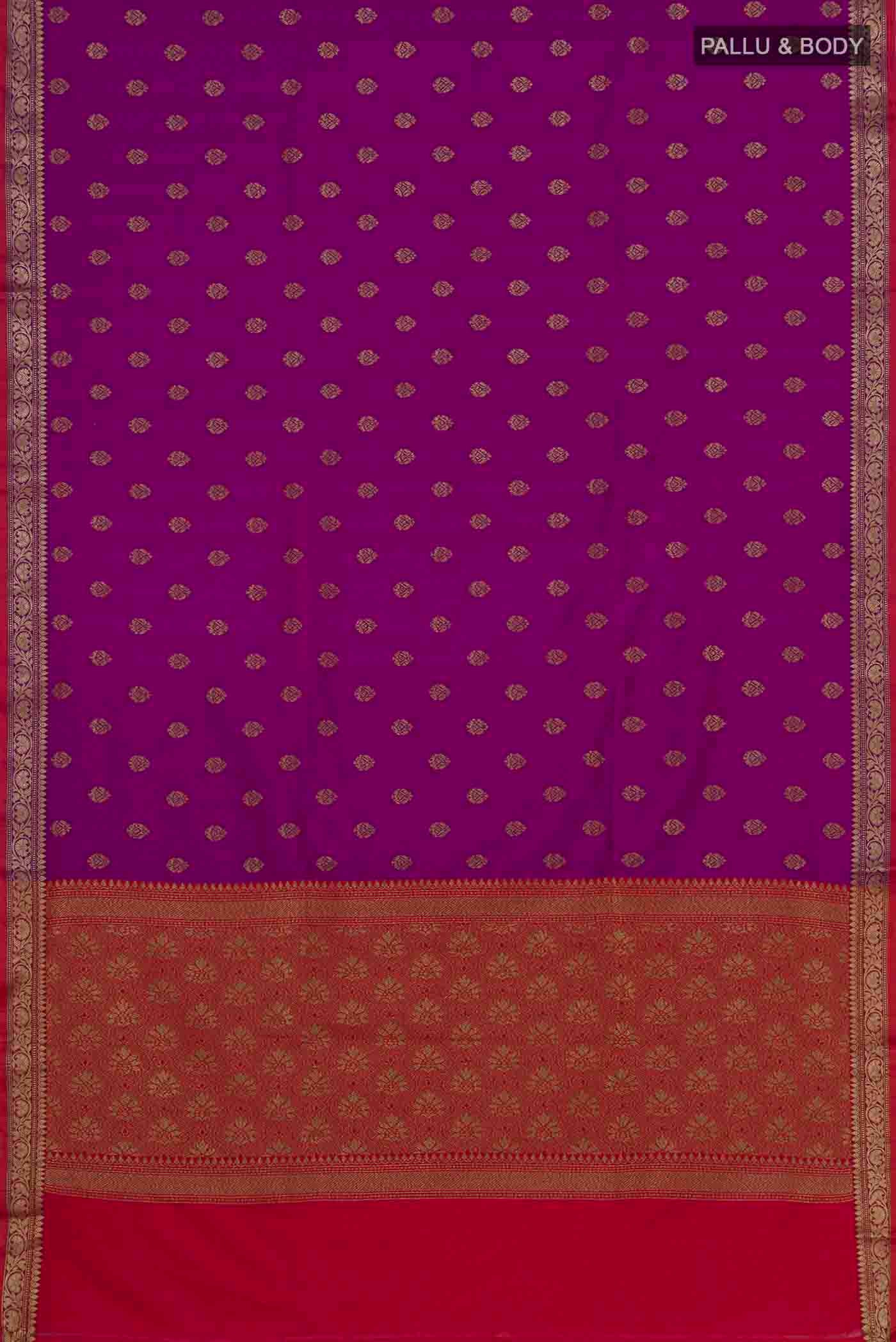 Magenta Blended Art Silk Saree - Image 3