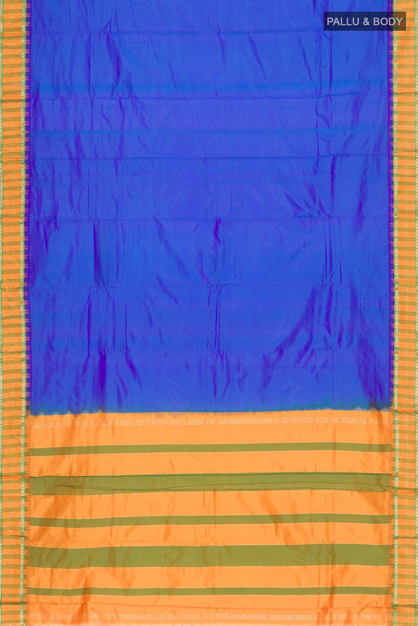 Blue Blended Bangalore Silk Saree - Image 5