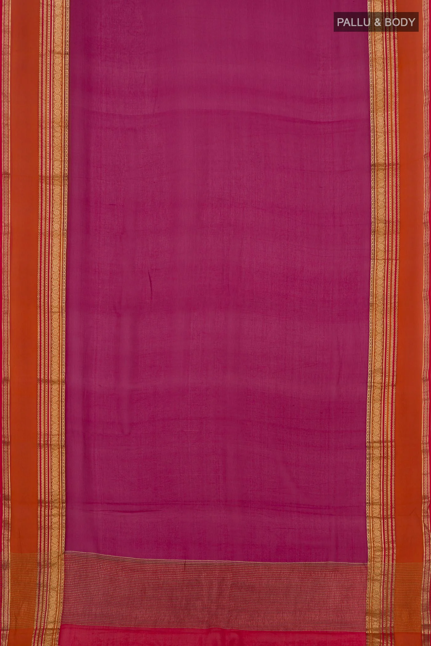 Dark Pink Mysore Chiffon Saree - Image 5