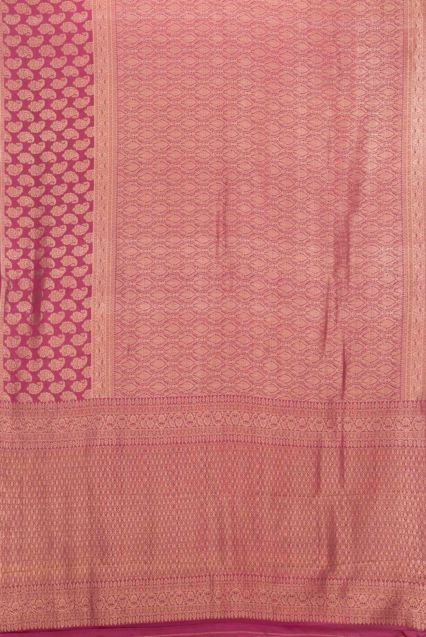 Maroon Mysore Crepe Saree - Image 6