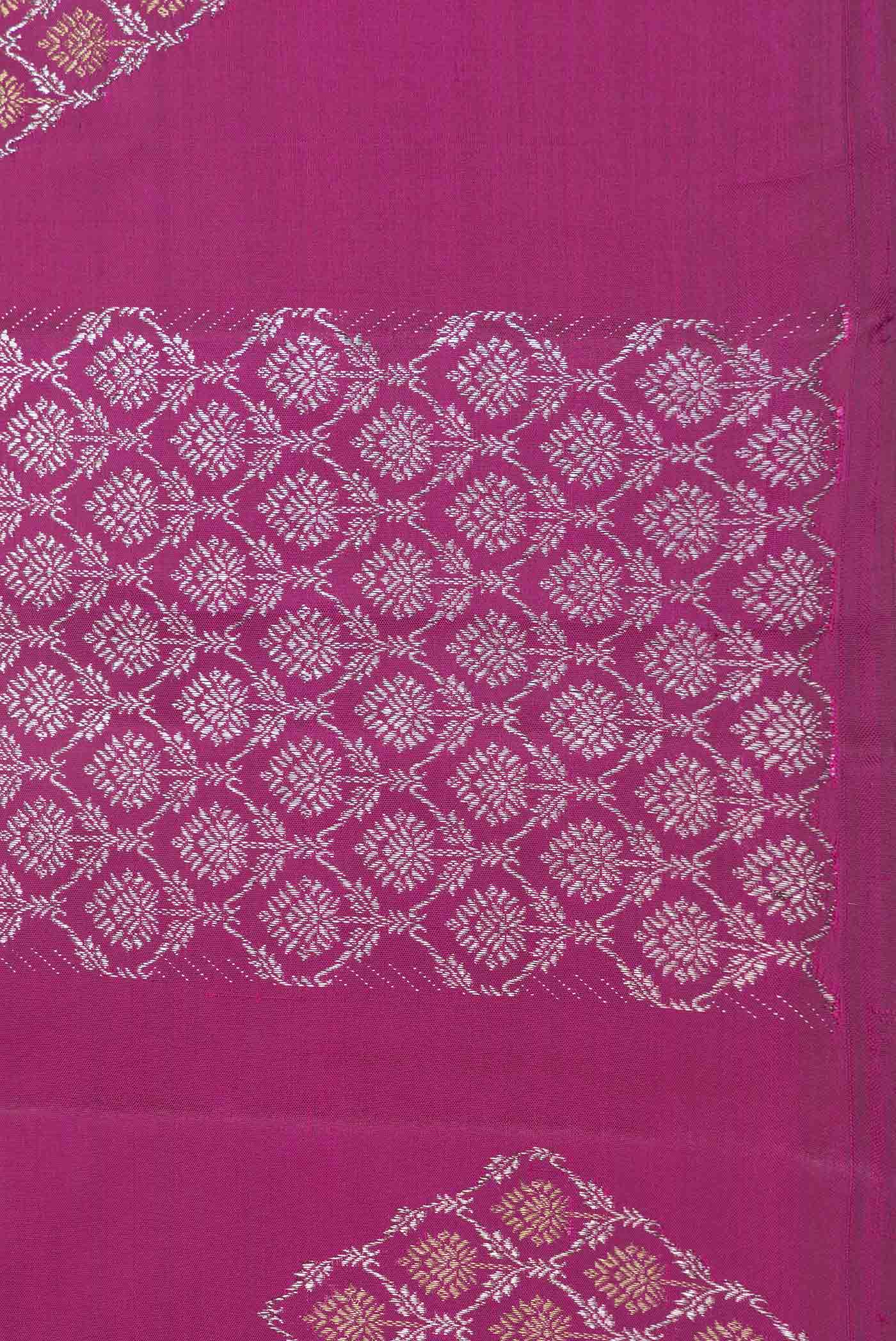 Magenta Dual Tone Kanjivaram Saree - Image 3