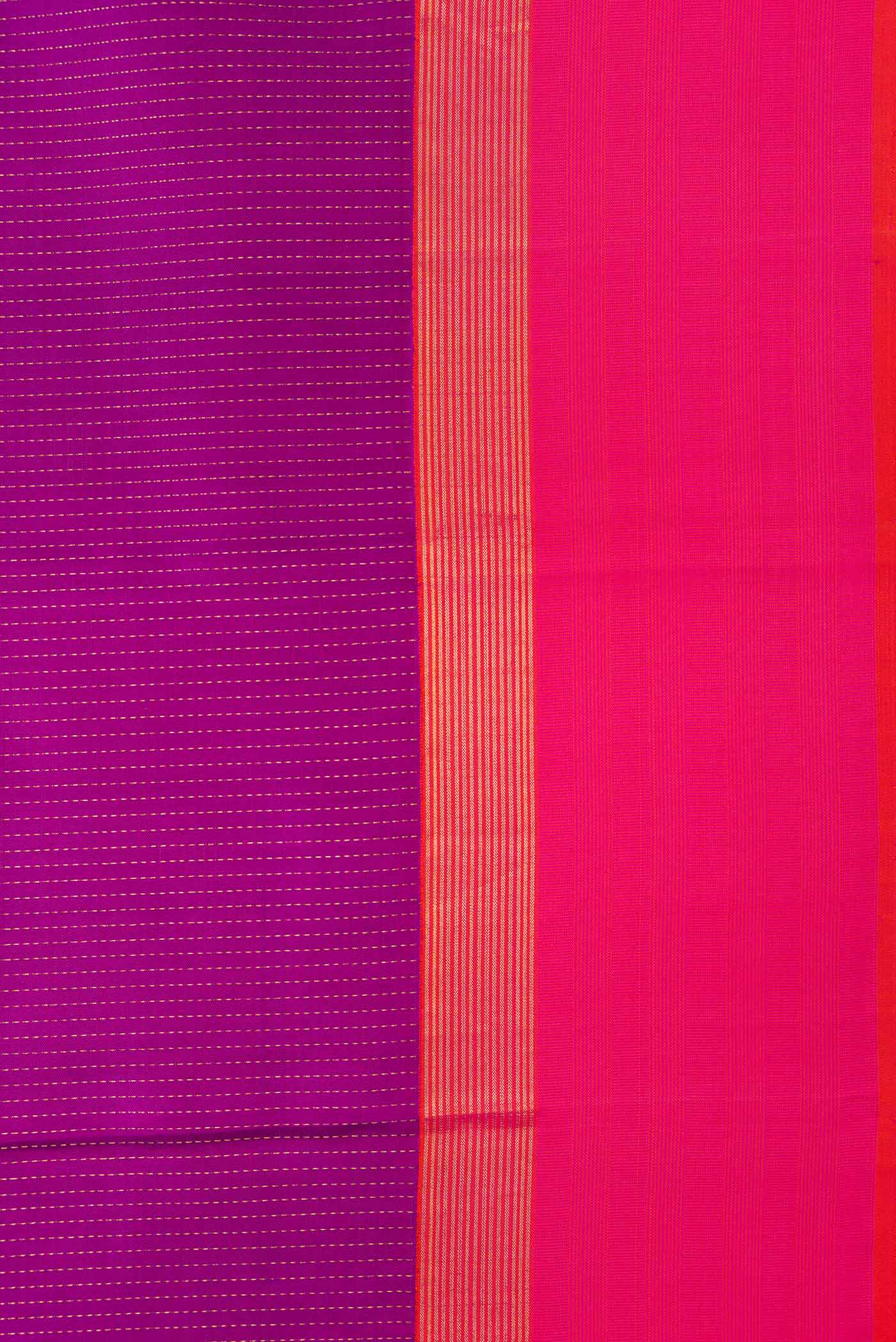 Magenta Dual Tone Kanjivaram Saree - Image 3