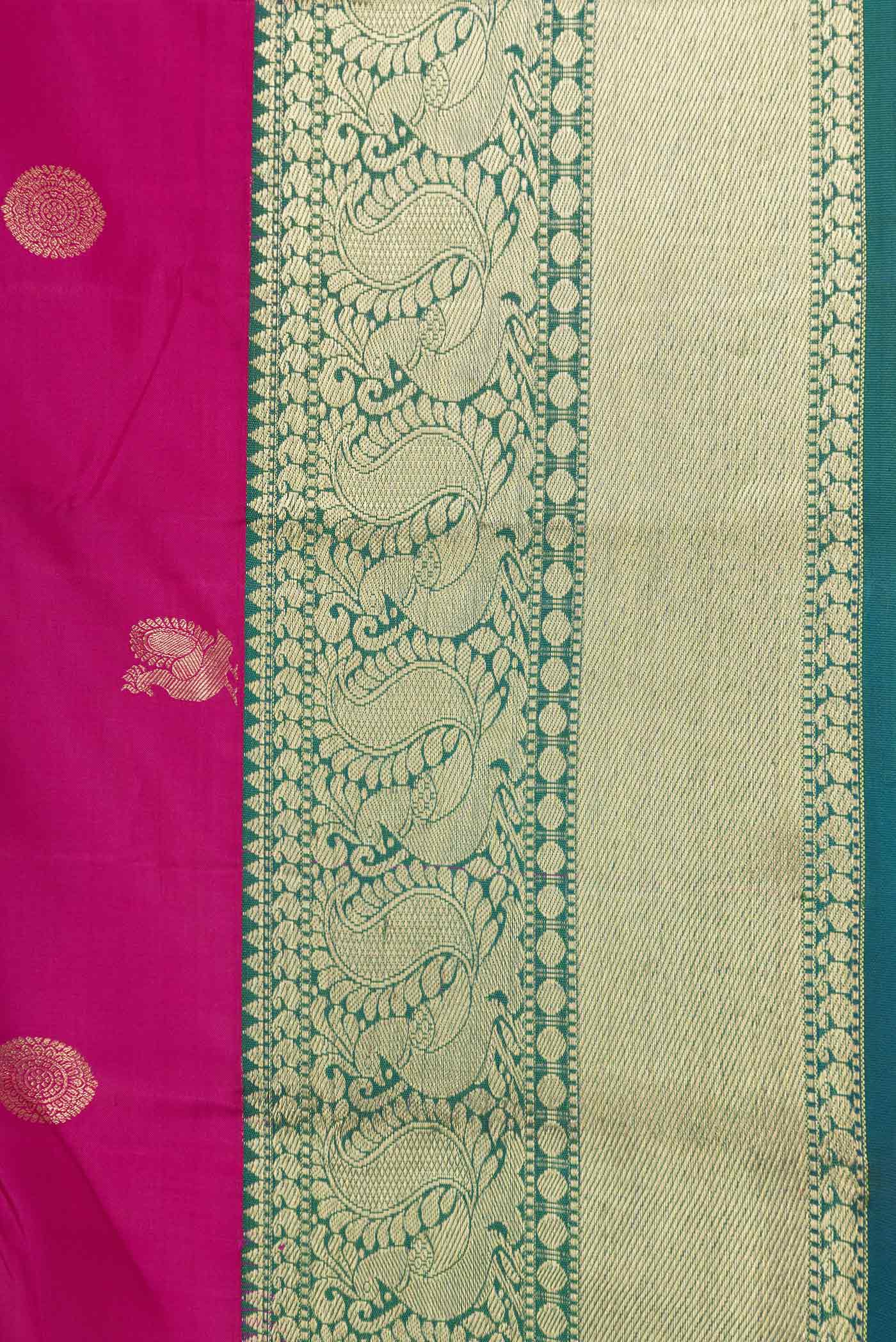 Magenta Dual Tone Kanjivaram Saree - Image 3