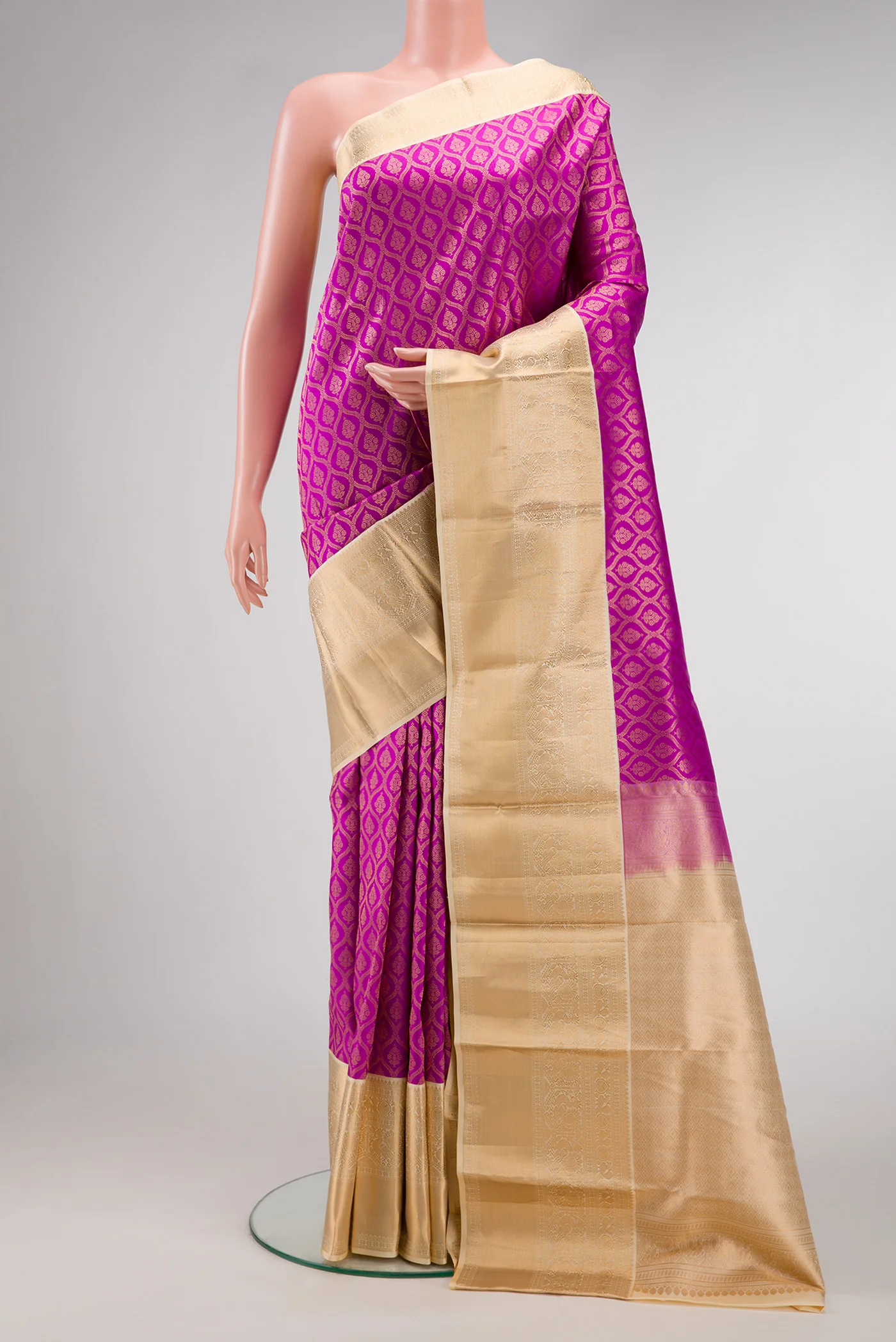 Magenta Kanchipuram Silk Saree