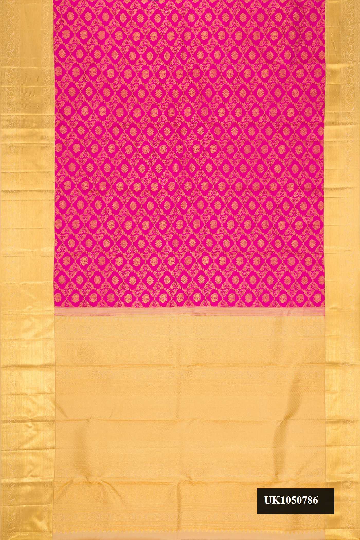 Magenta Dual Tone Kanchipuram Silk Saree