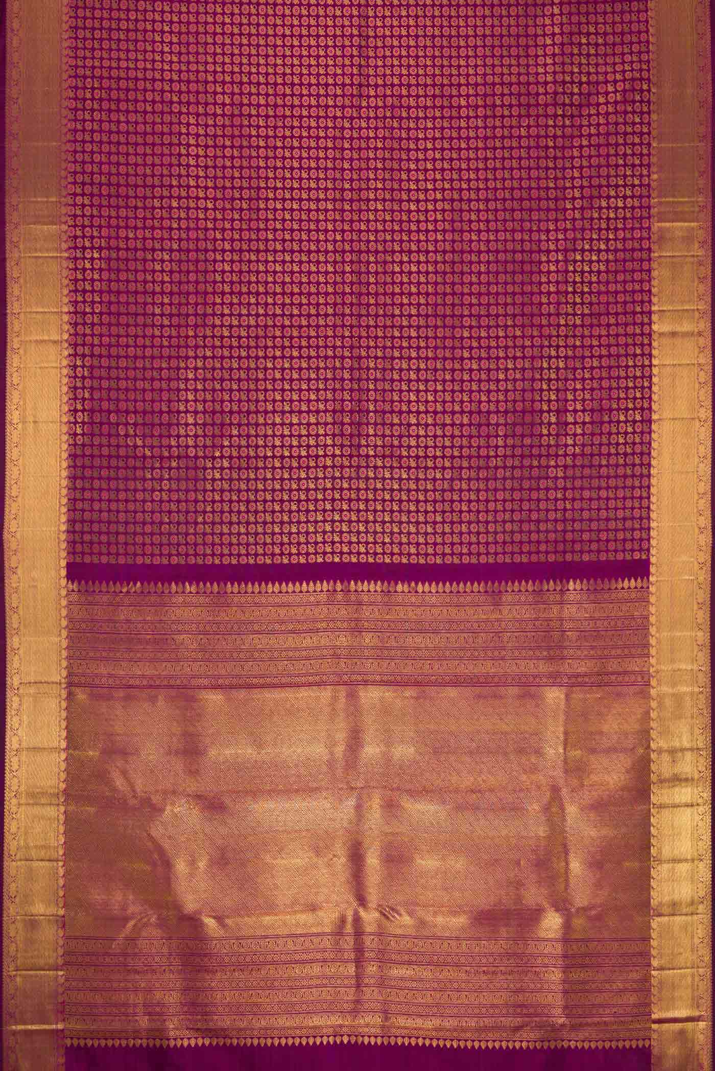 Purple Kanchipuram Silk Saree - Image 6