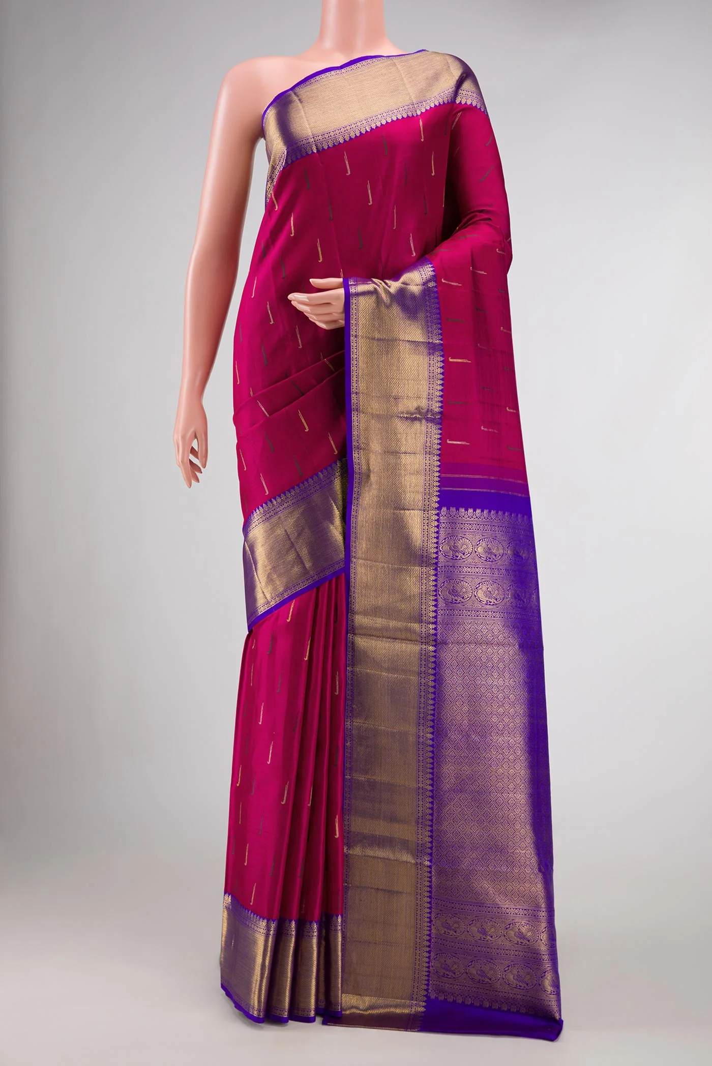 Magenta Kanchipuram Silk Saree
