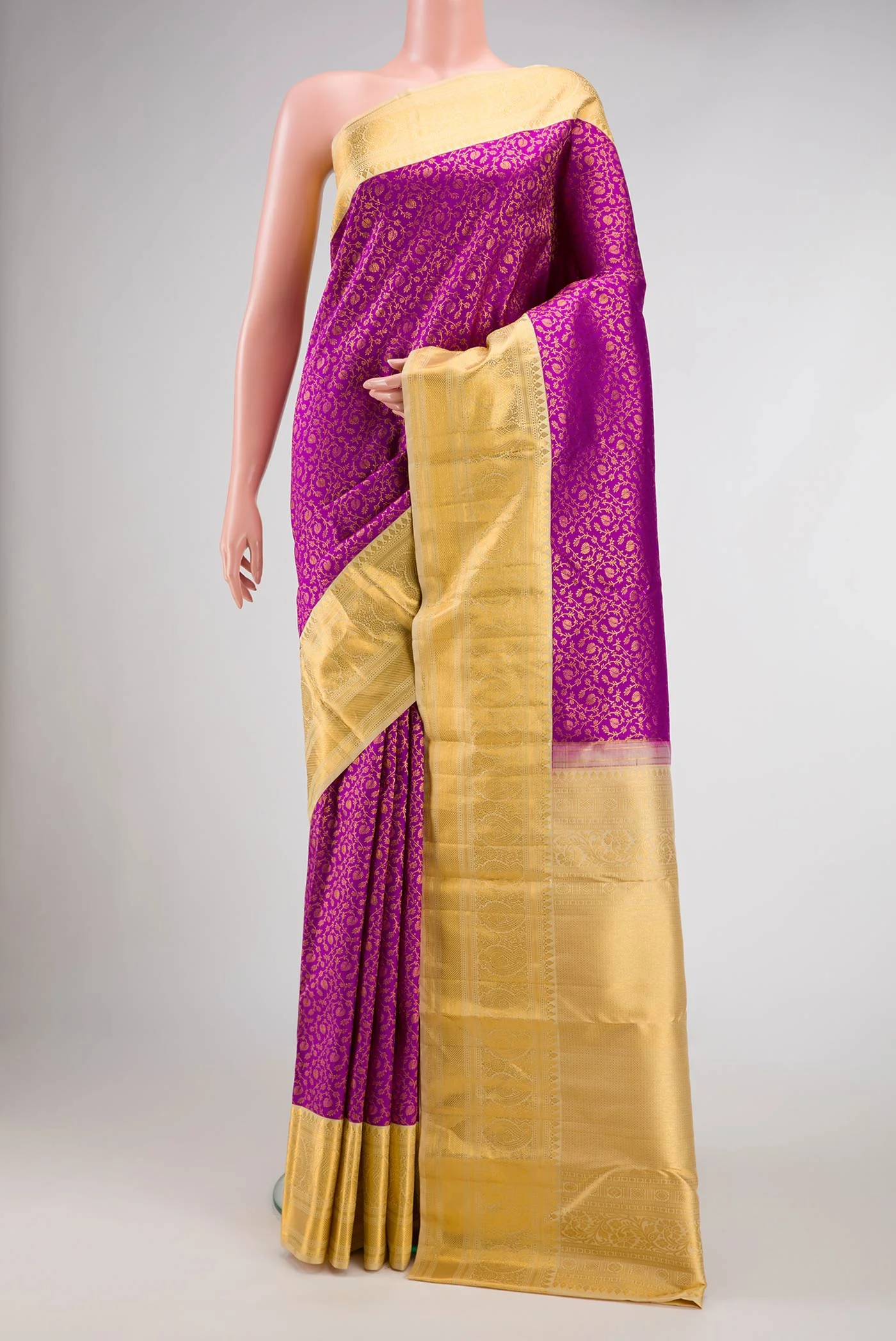 Magenta Kanchipuram Silk Saree
