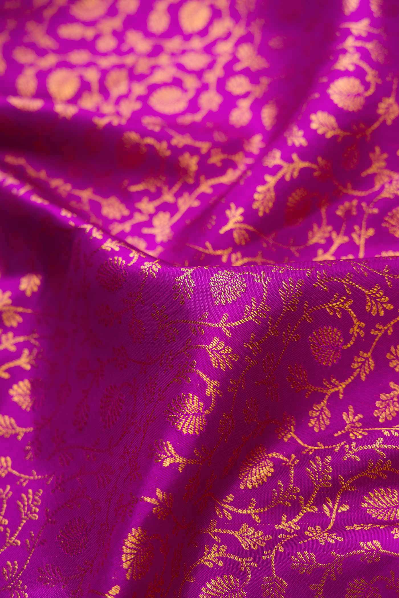Magenta Kanchipuram Silk Saree - Image 2