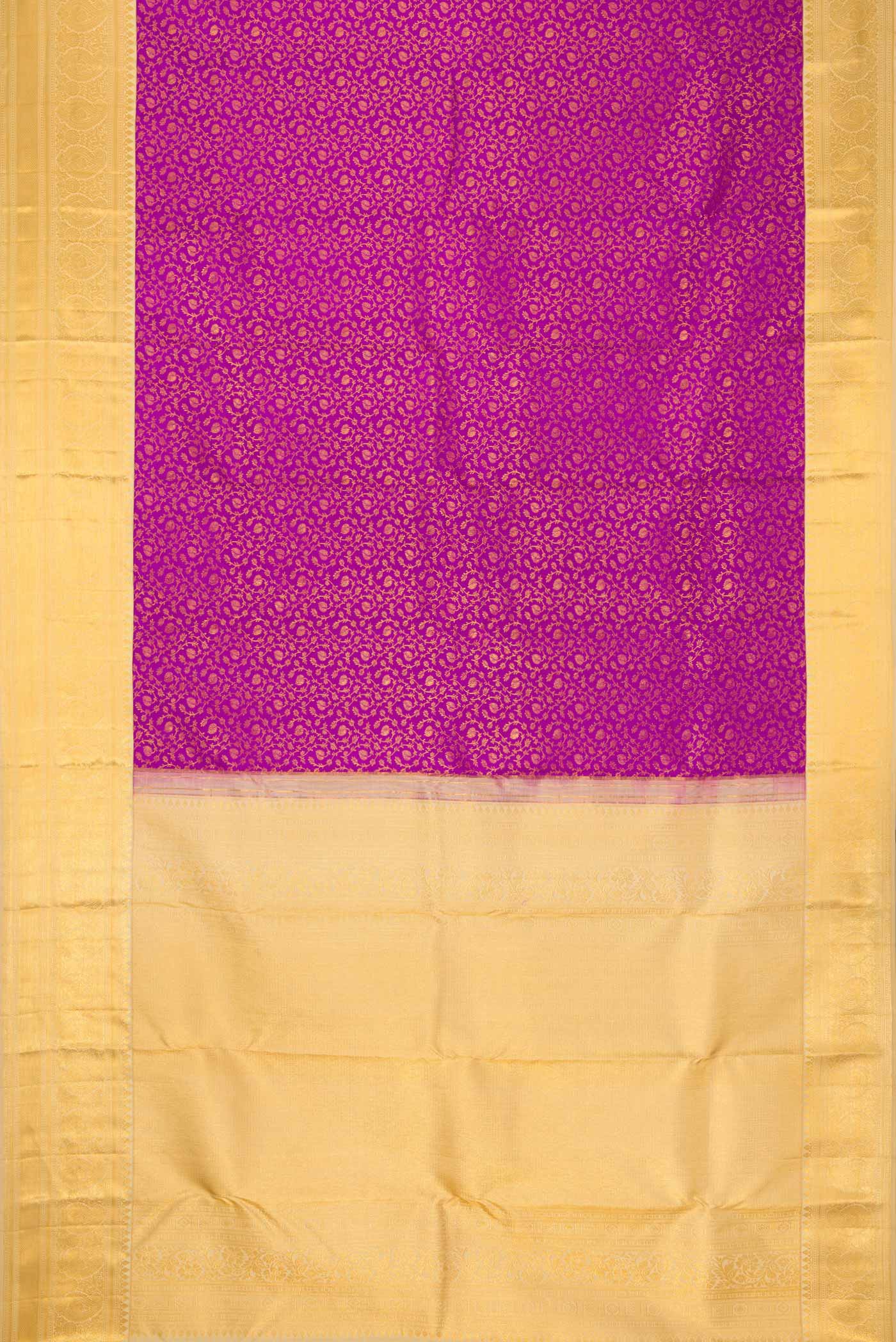 Magenta Kanchipuram Silk Saree - Image 6