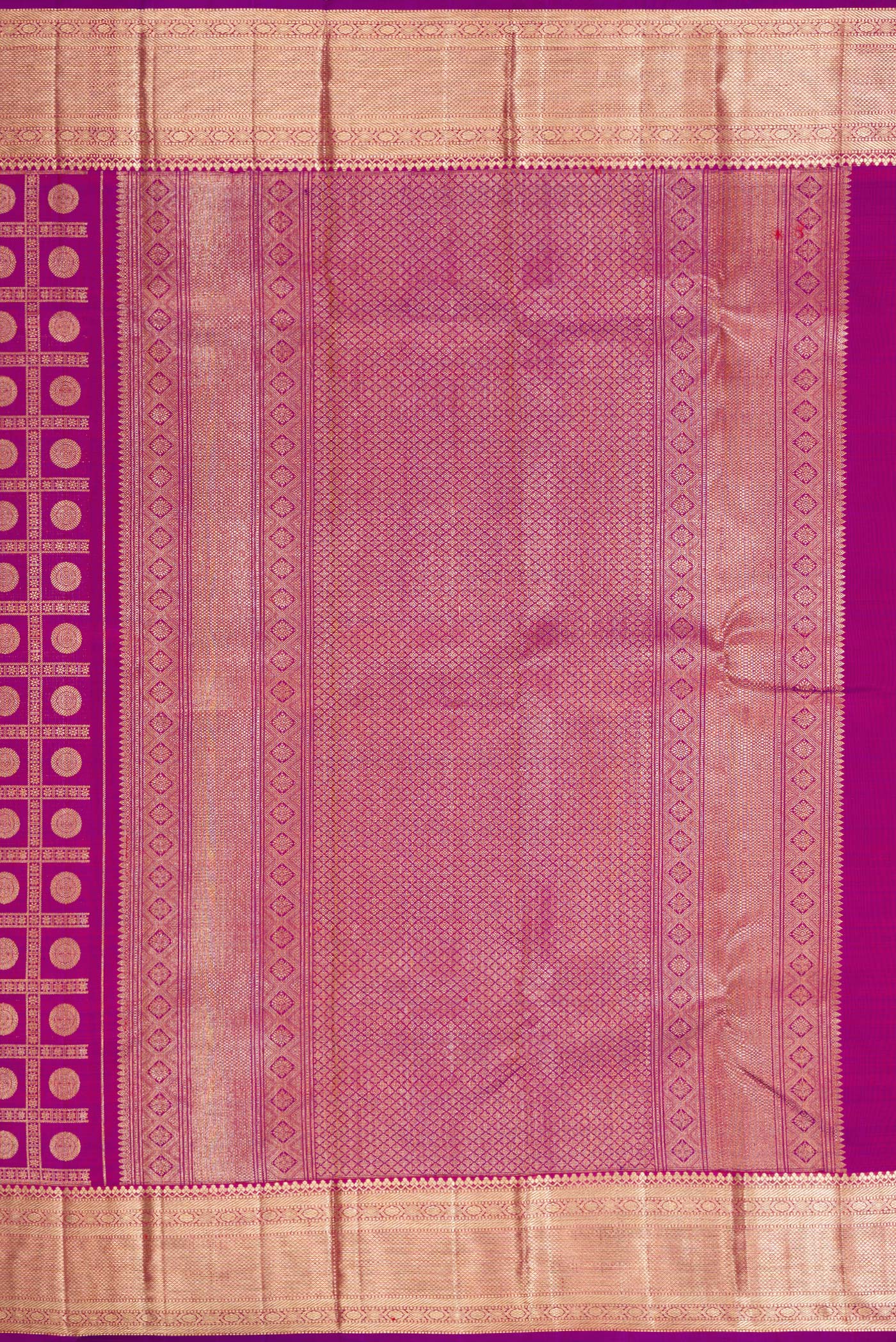 Magenta Kanchipuram Silk Saree - Image 7