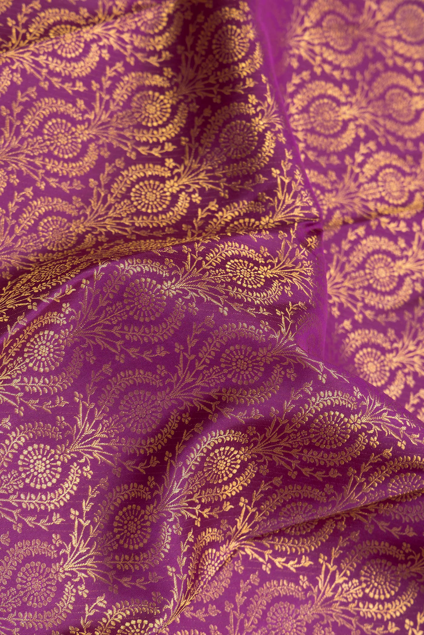 Purple Kanchipuram Silk Saree - Image 2