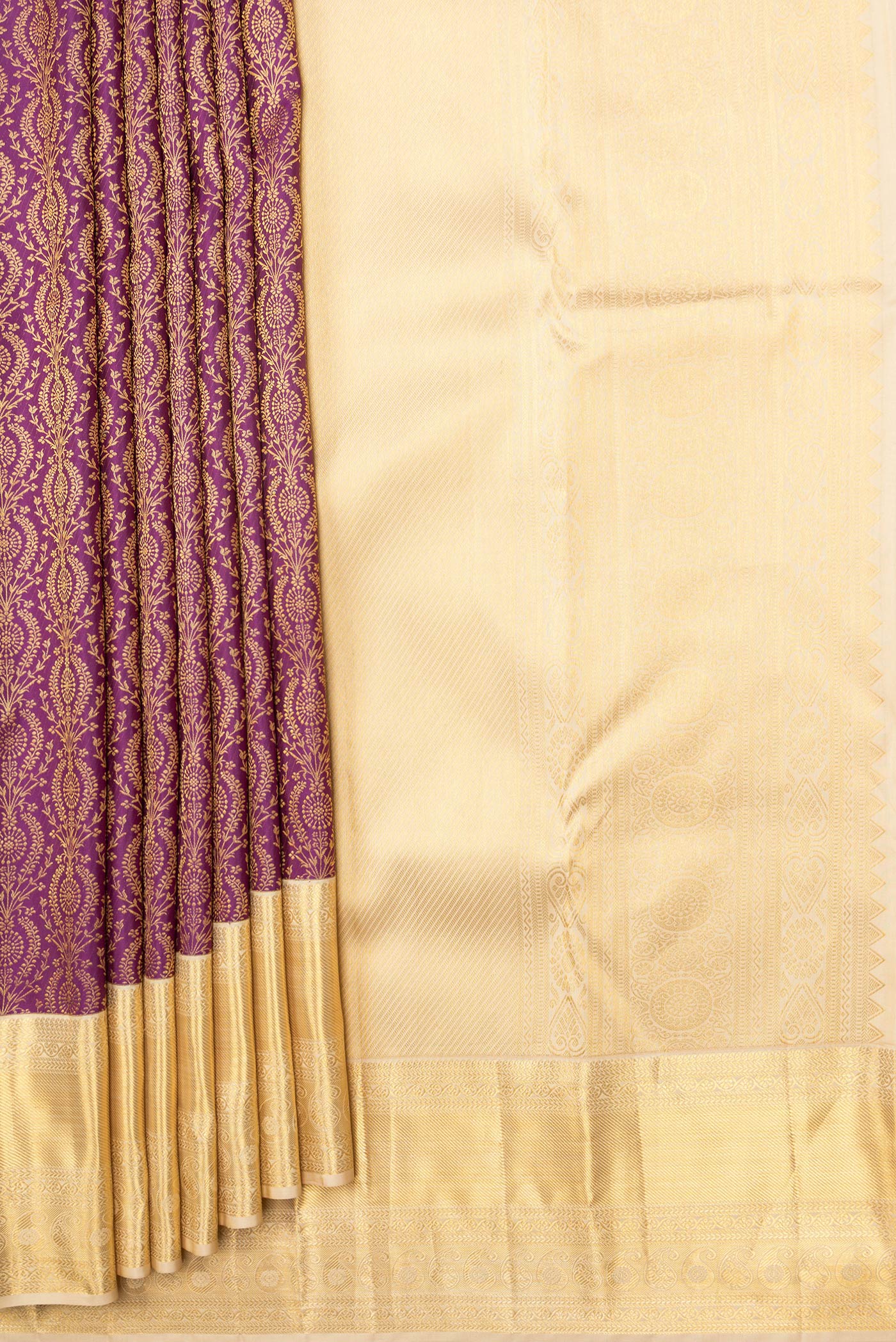 Purple Kanchipuram Silk Saree - Image 4