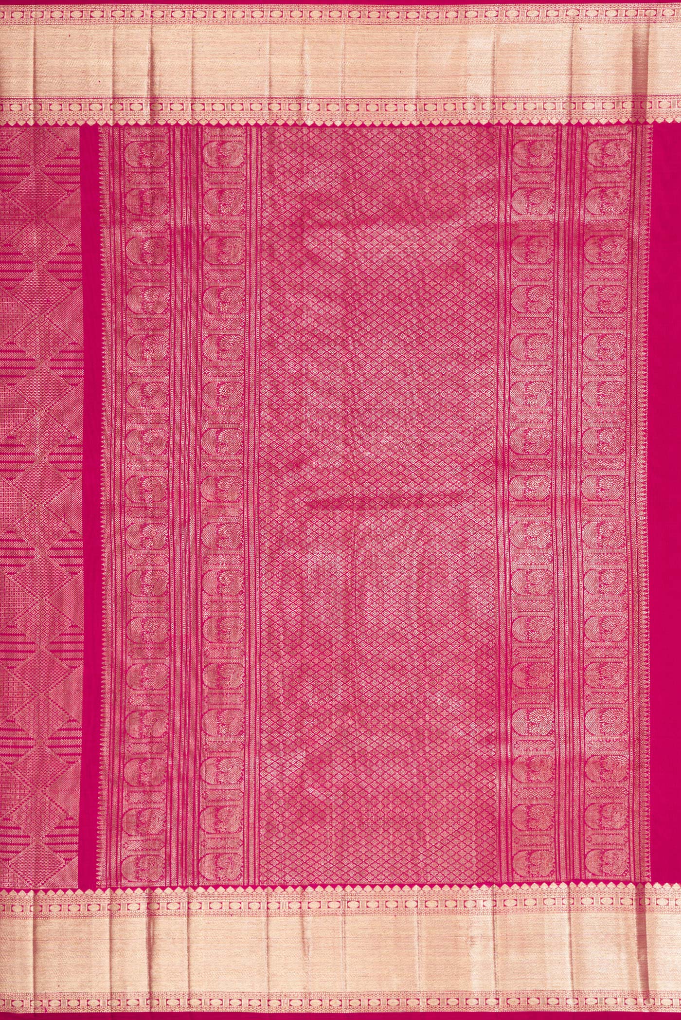 Magenta Dual Tone Kanchipuram Silk Saree - Image 7