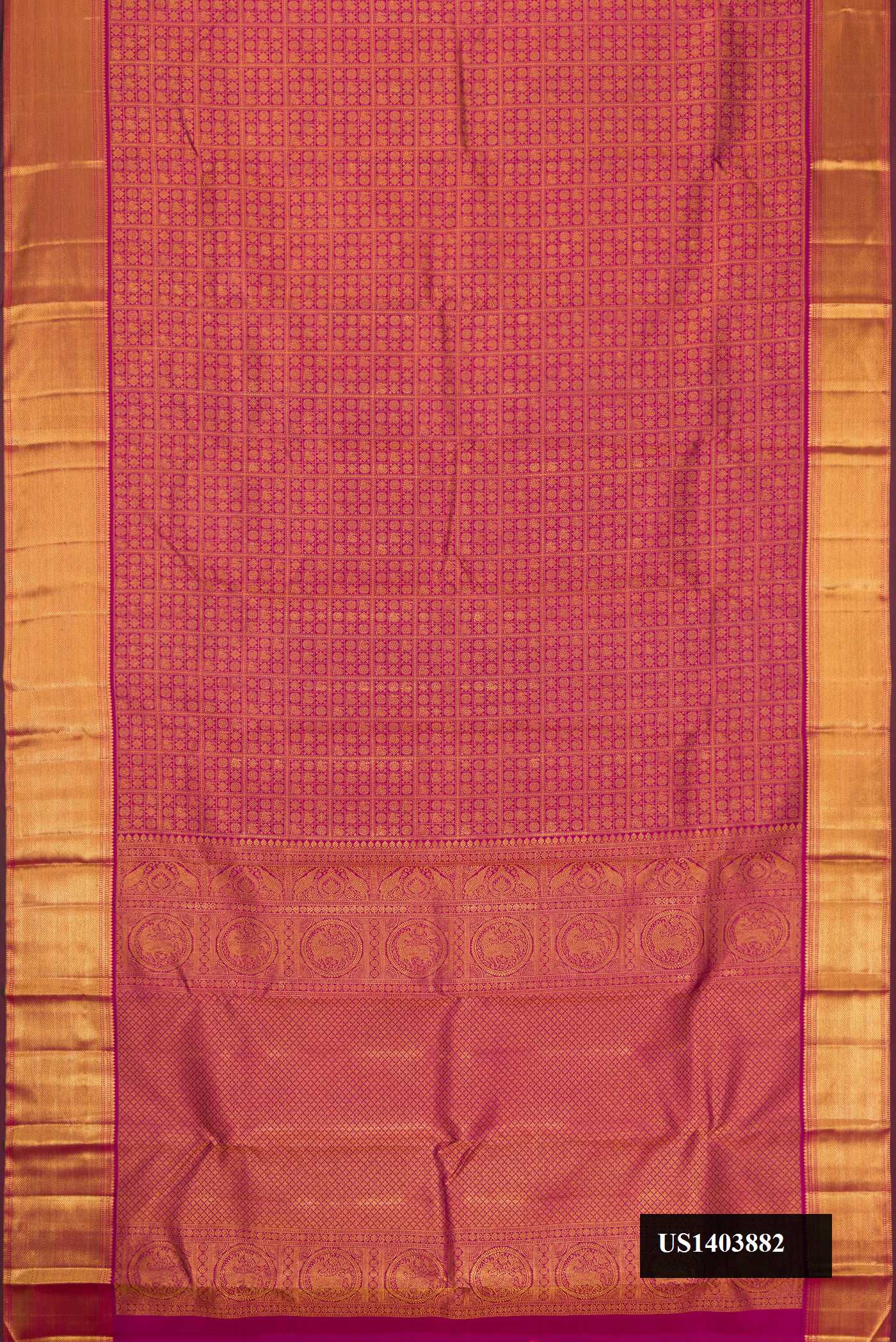 Magenta Dual Tone Kanchipuram Silk Saree