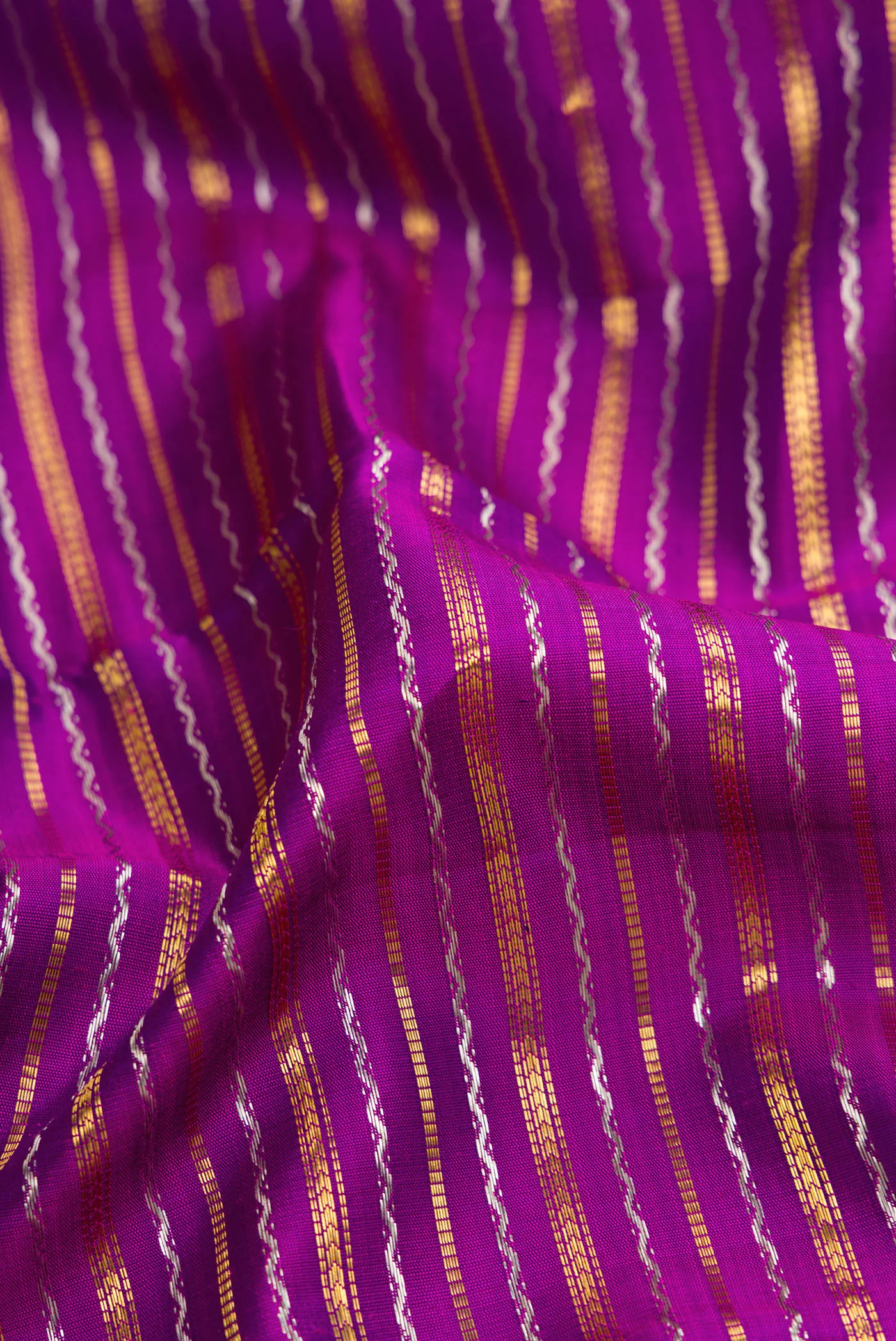 Purple Kanchipuram Silk Saree - Image 2