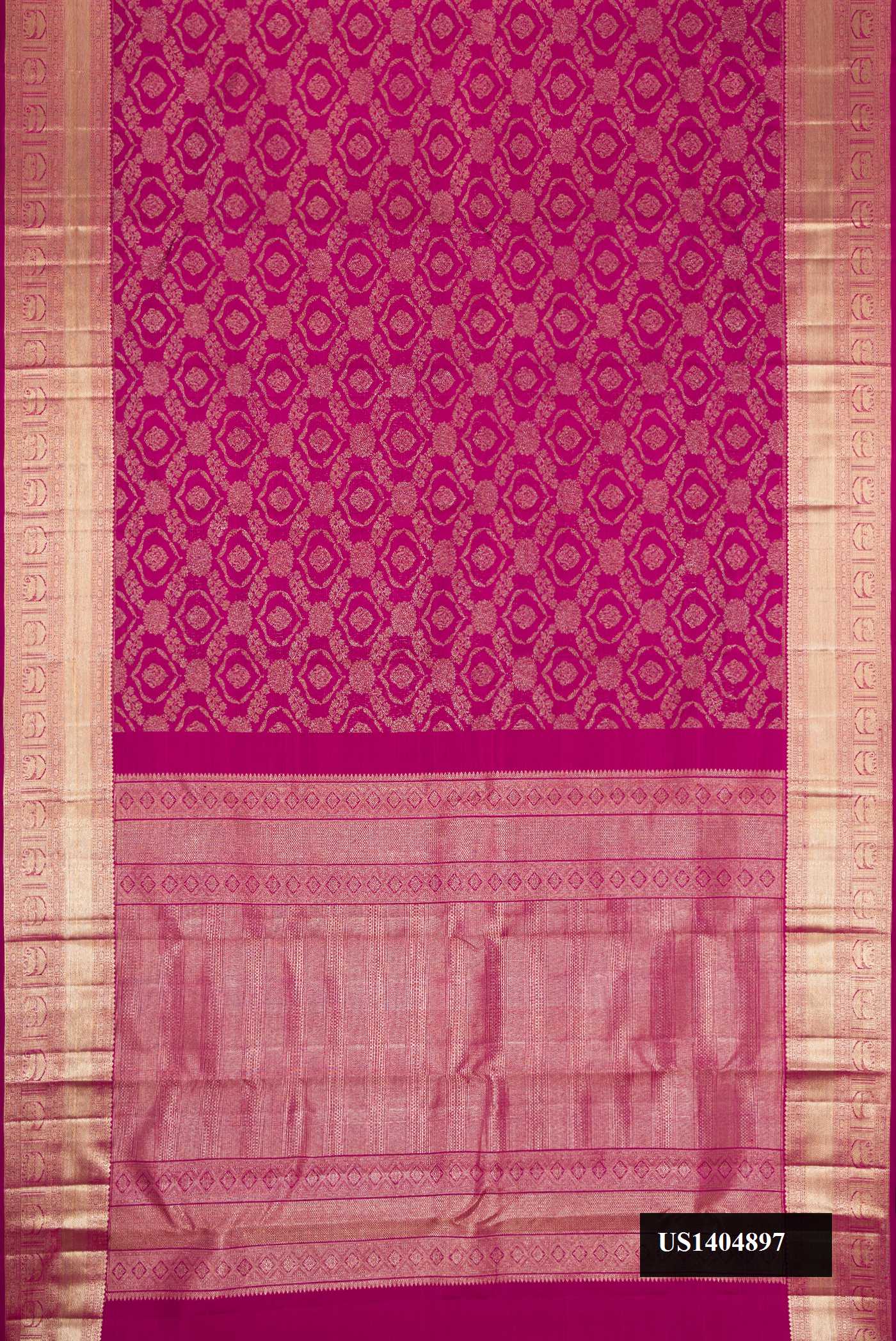 Magenta Dual Tone Kanchipuram Silk Saree