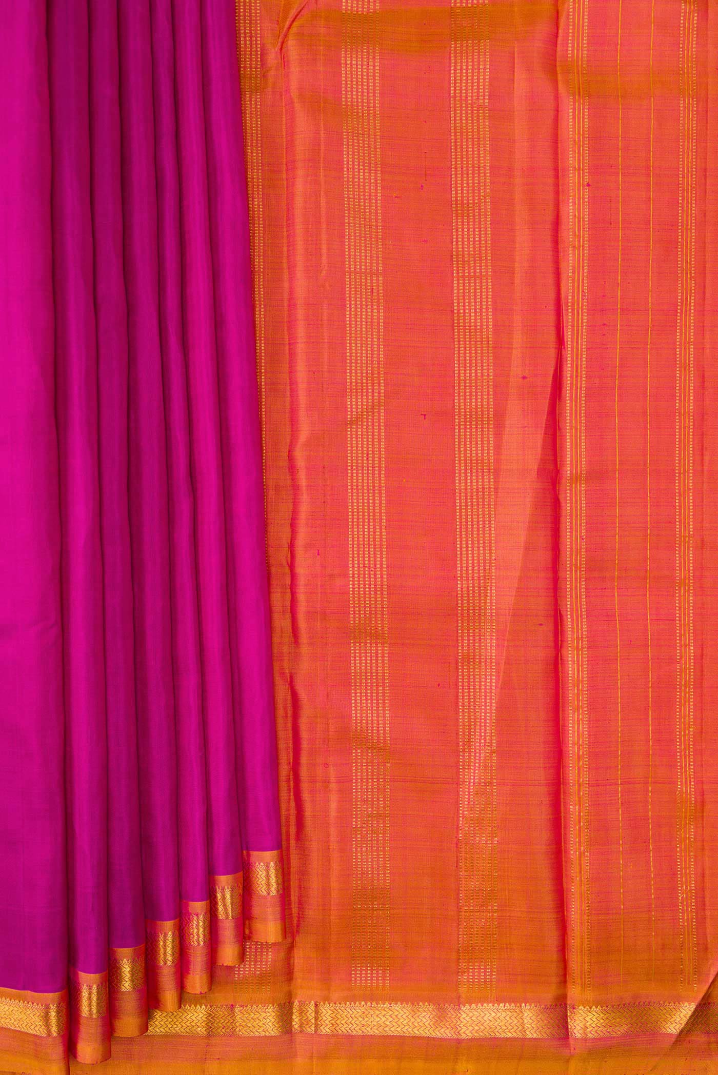 Magenta Kanjivaram Silk Saree - Image 4