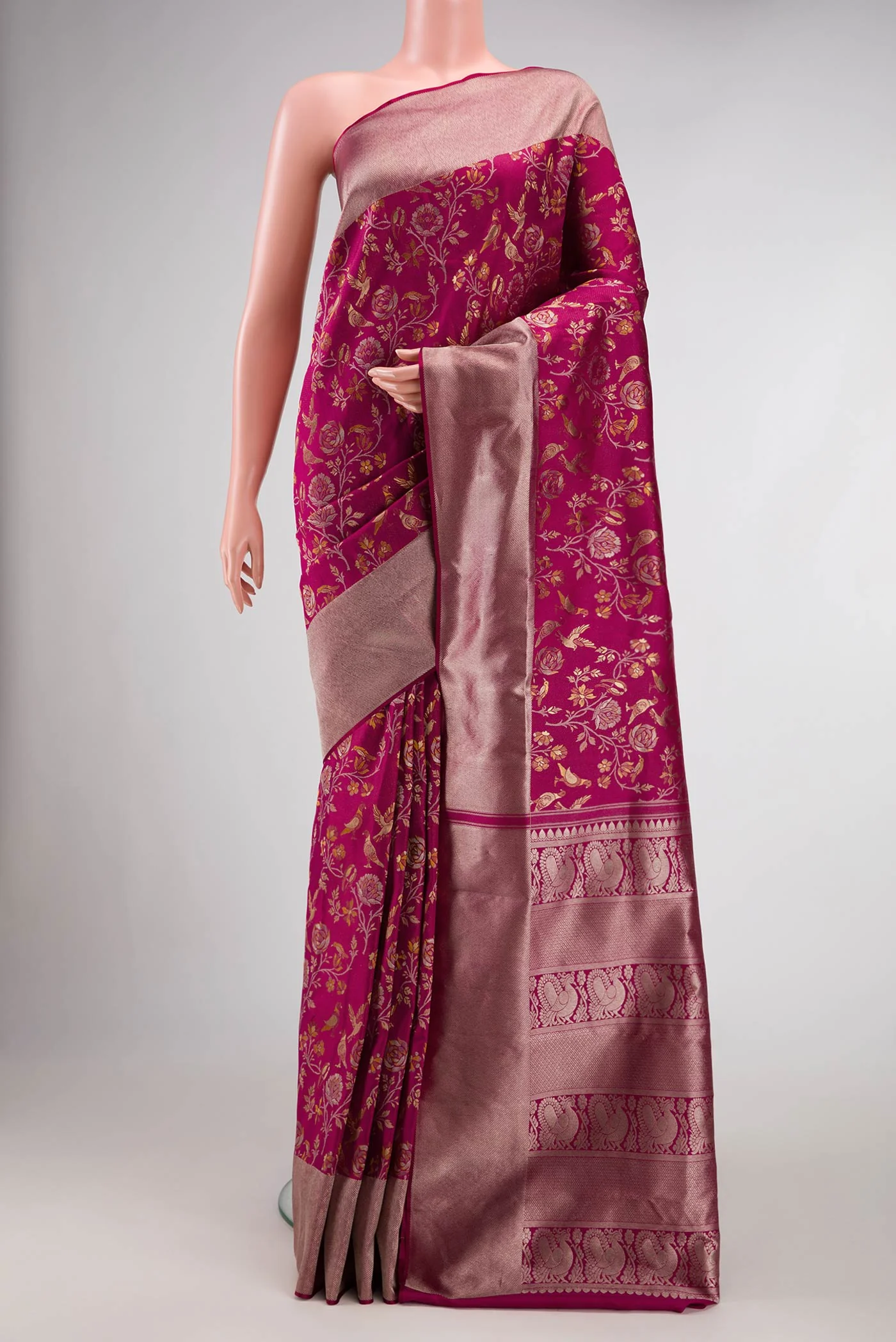 Magenta Kanjivaram Silk Saree