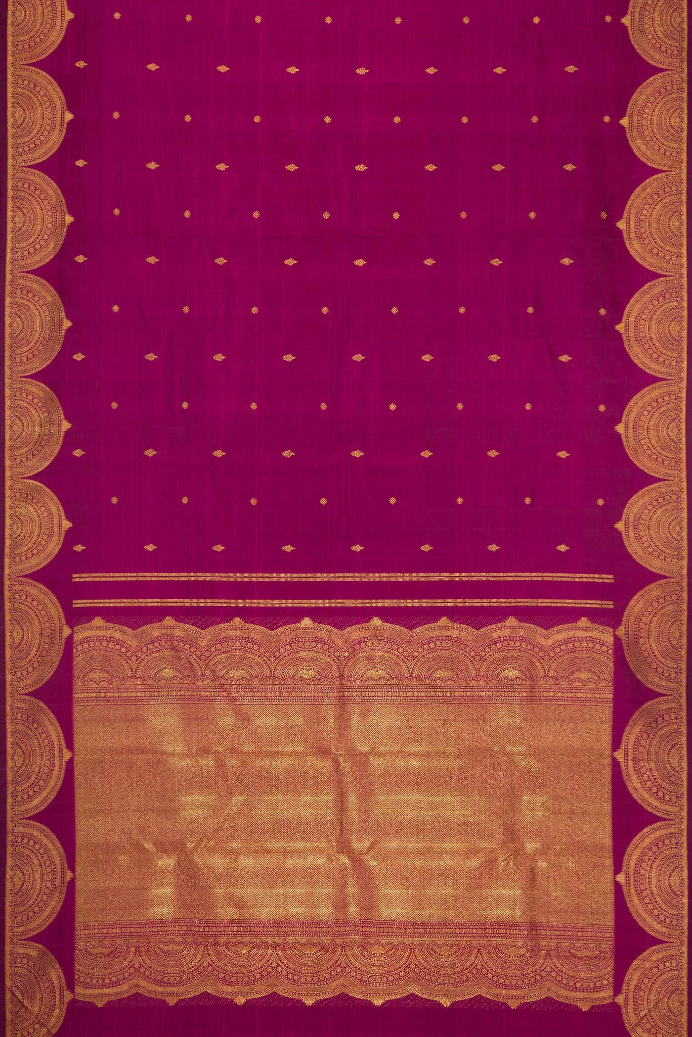 Magenta Kanjivaram Silk Saree - Image 6