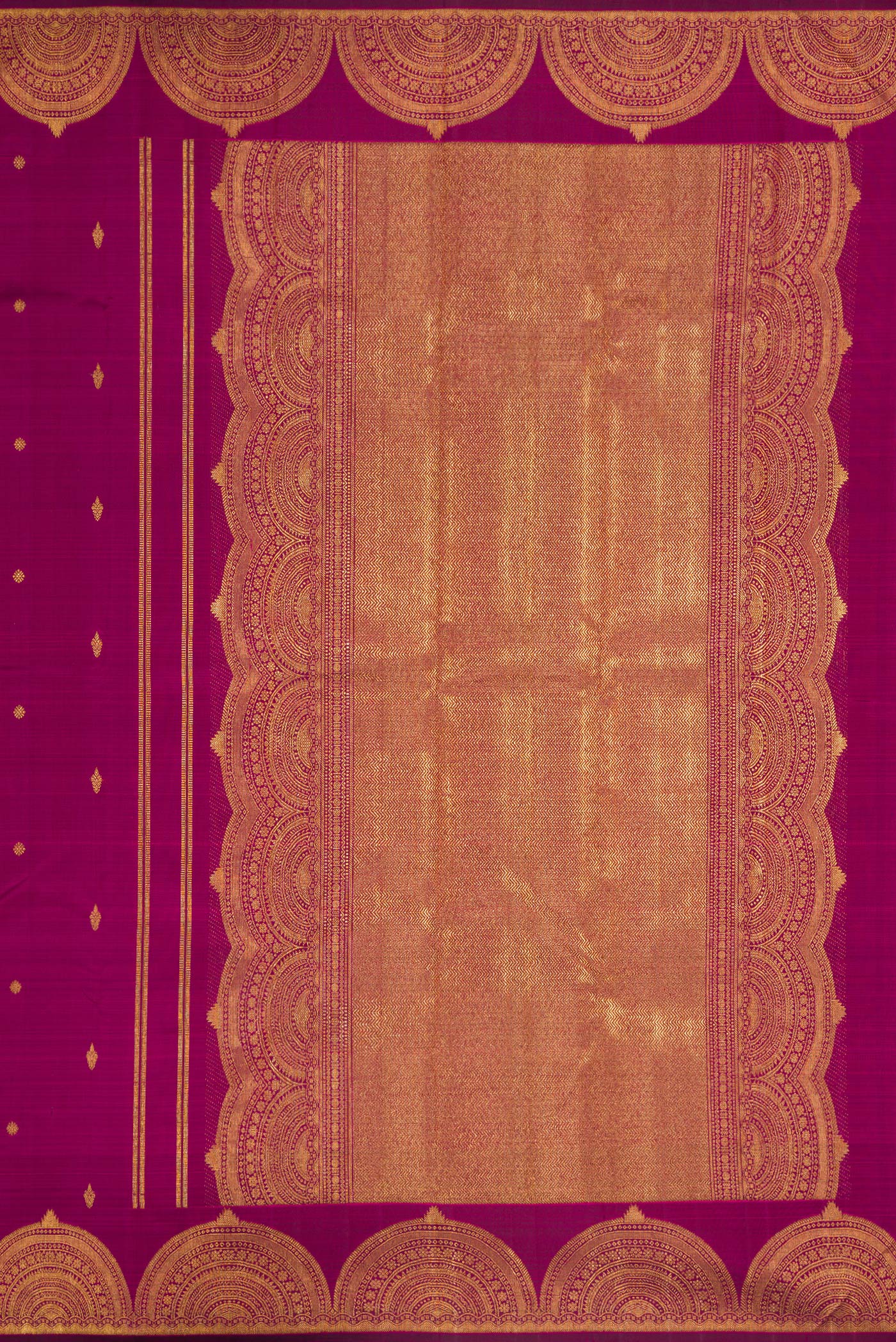 Magenta Kanjivaram Silk Saree - Image 7