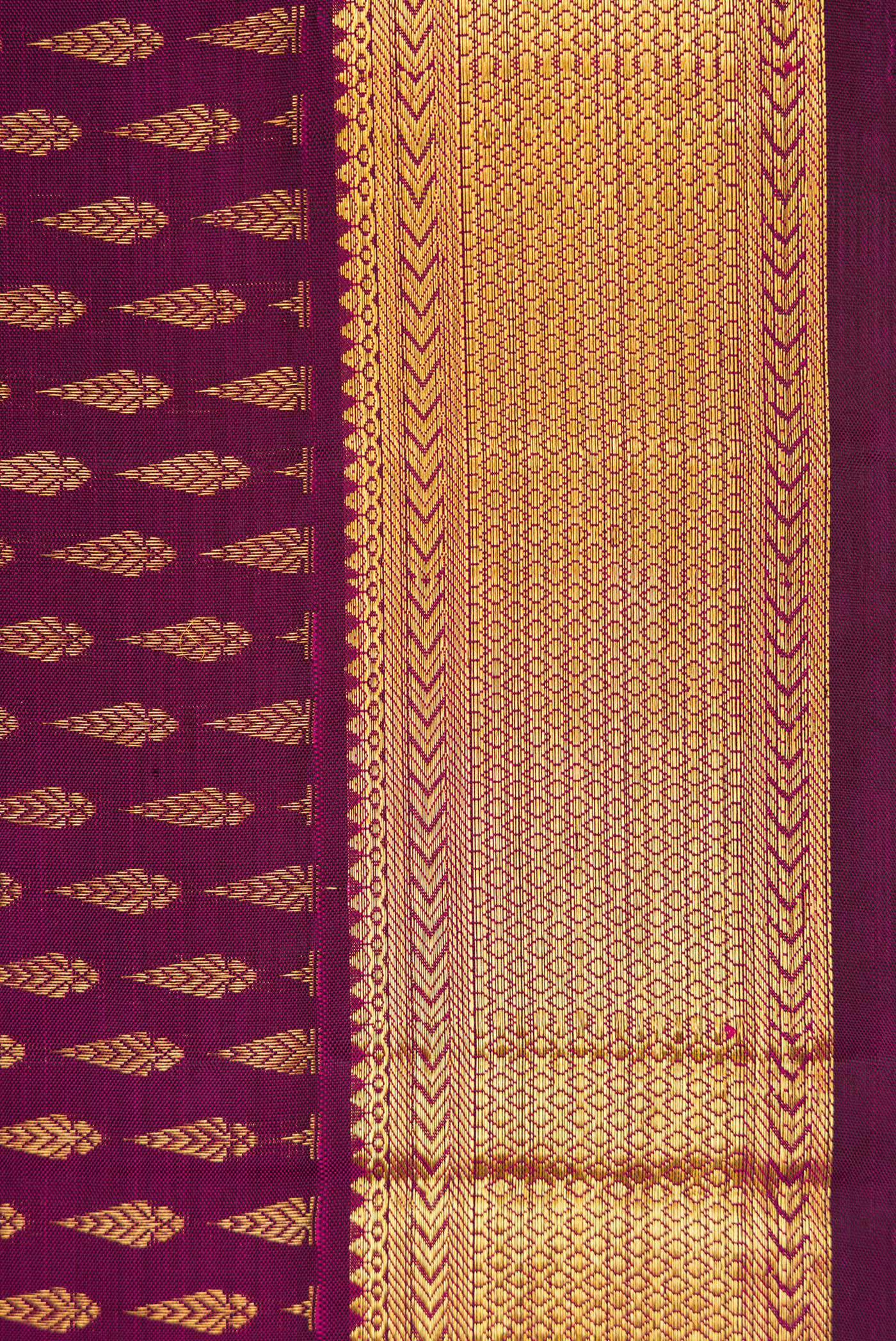 Purple Kanjivaram Silk Saree - Image 3