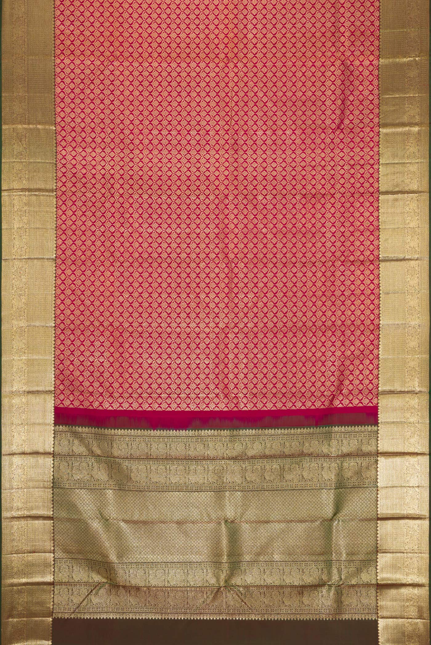 Maroon Dual Tone Kanjivaram Silk Saree - Image 6