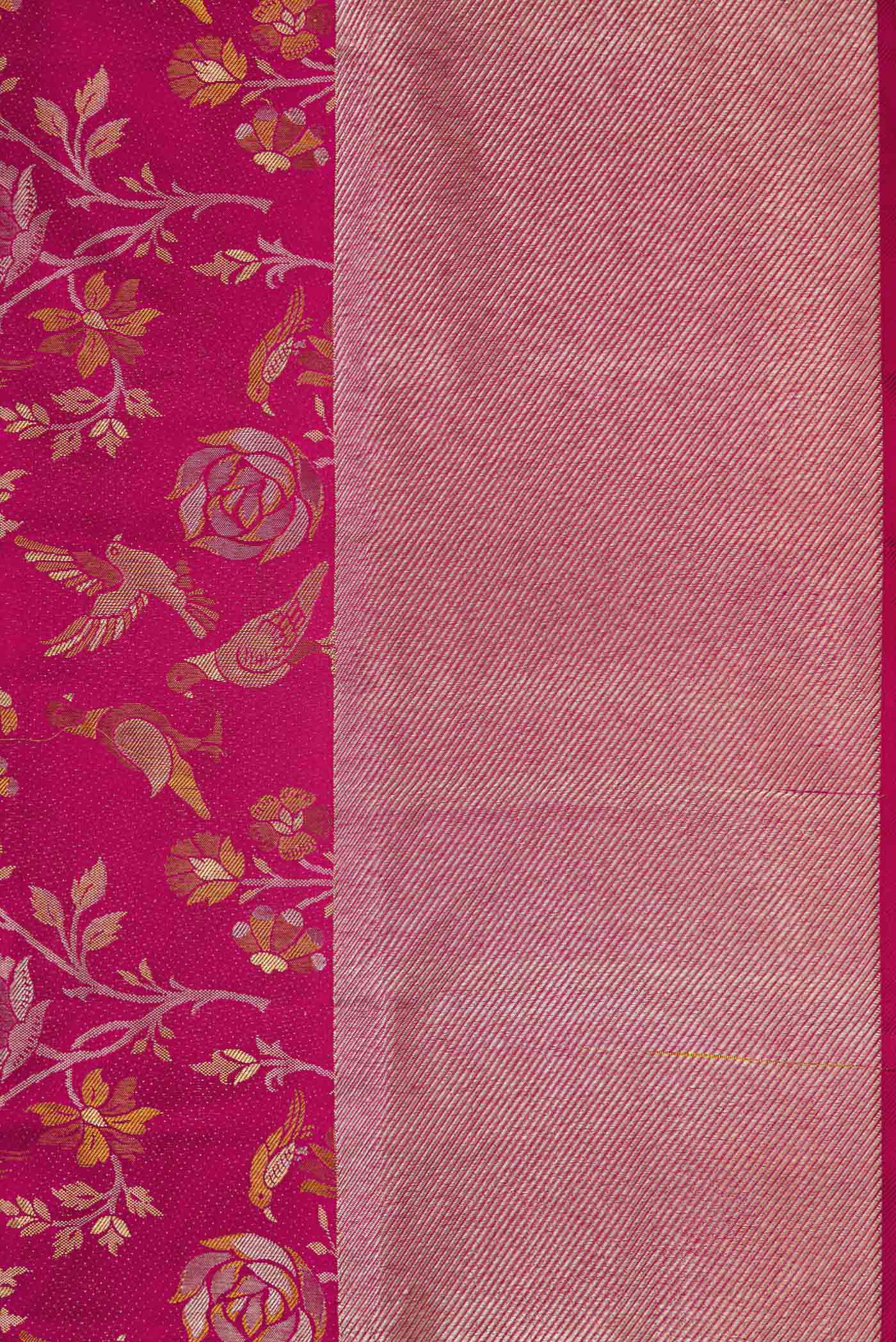 Magenta Kanjivaram Silk Saree - Image 3