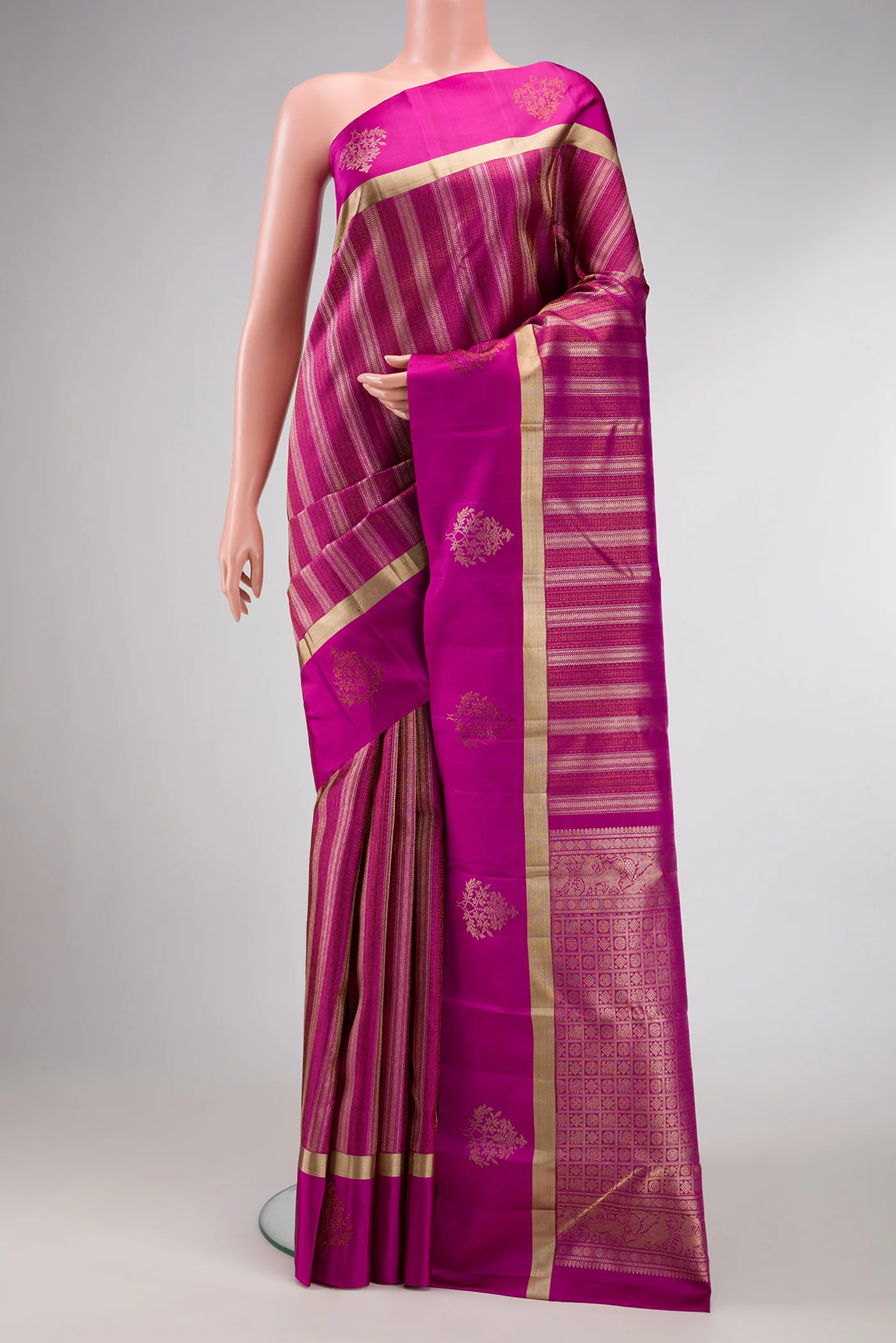 Magenta Kanjivaram Silk Saree